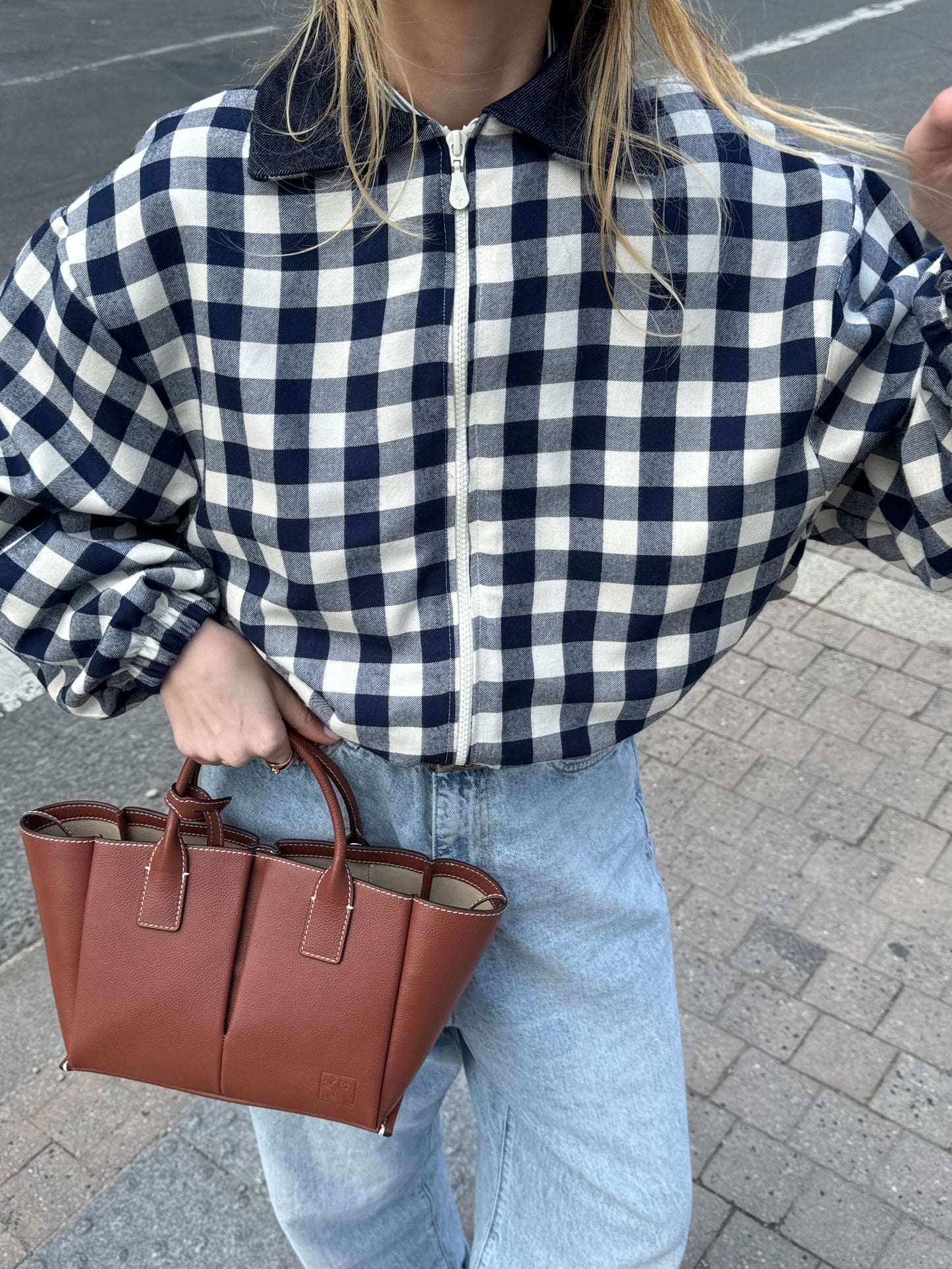 Bomber vichy bleu