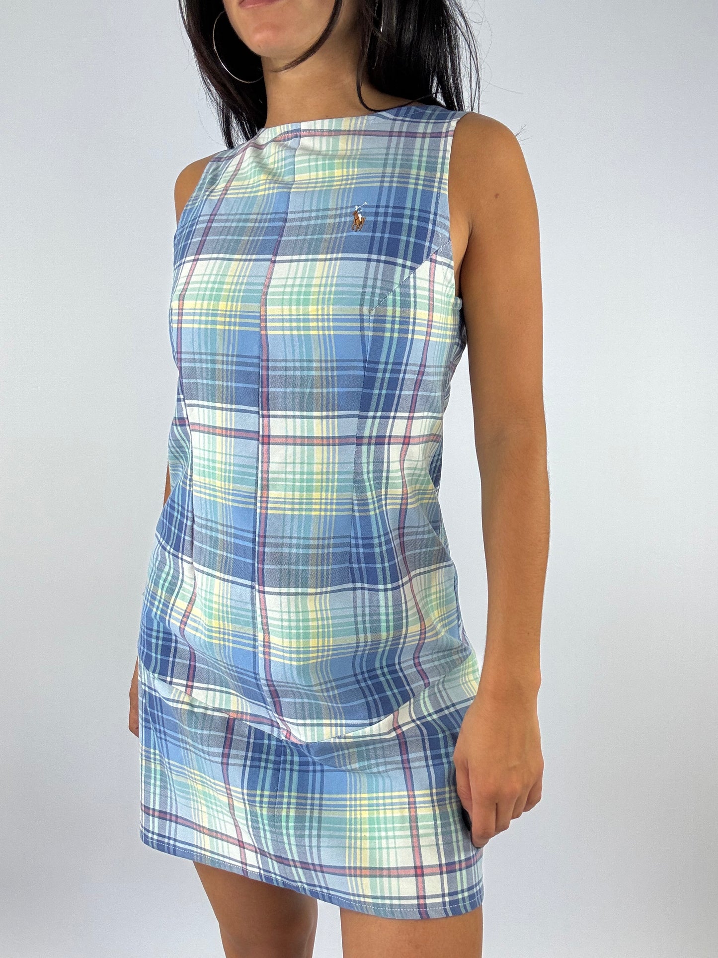 Robe upcyclée à carreaux