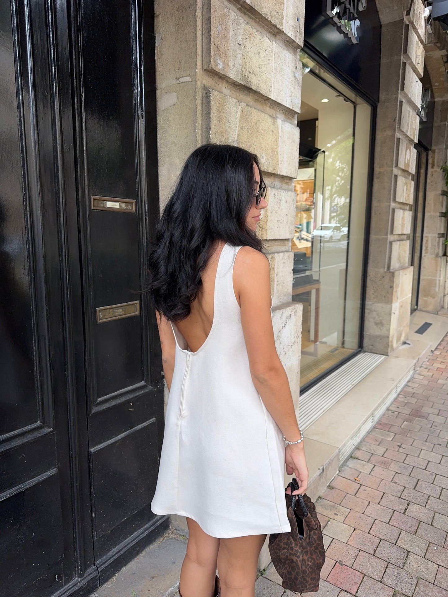 Robe crème évasée