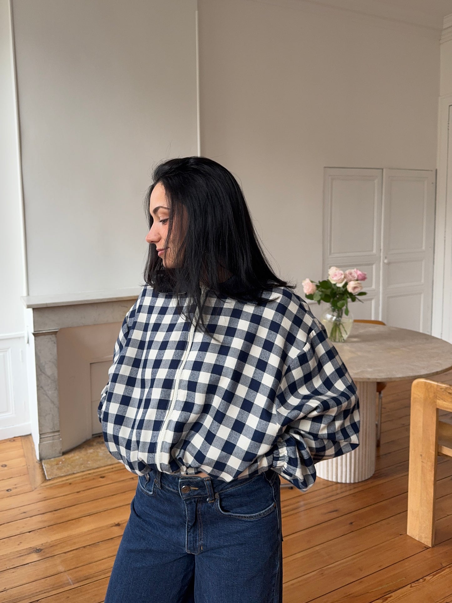 Bomber vichy bleu