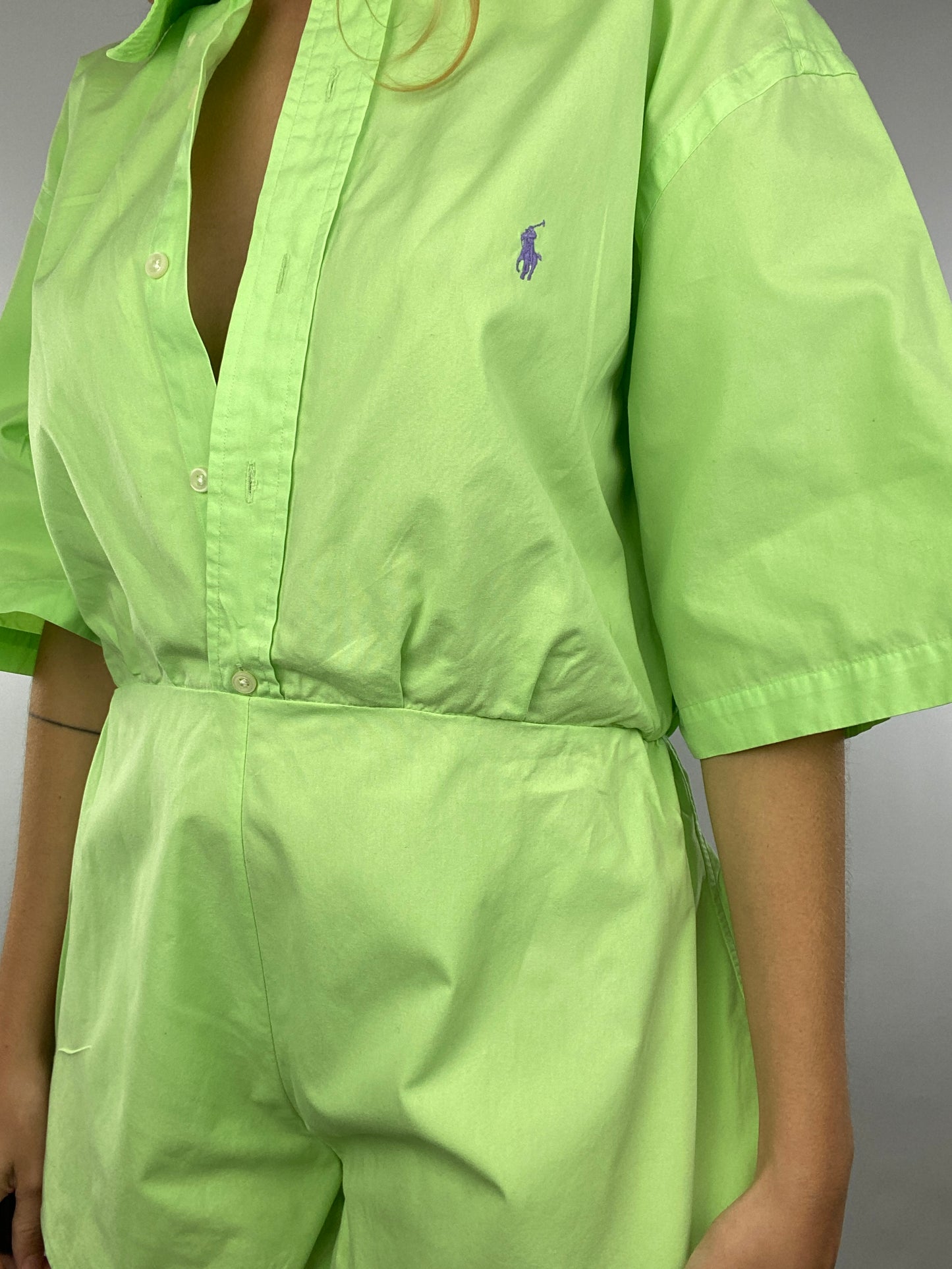 Combinaison upcyclée vert pomme