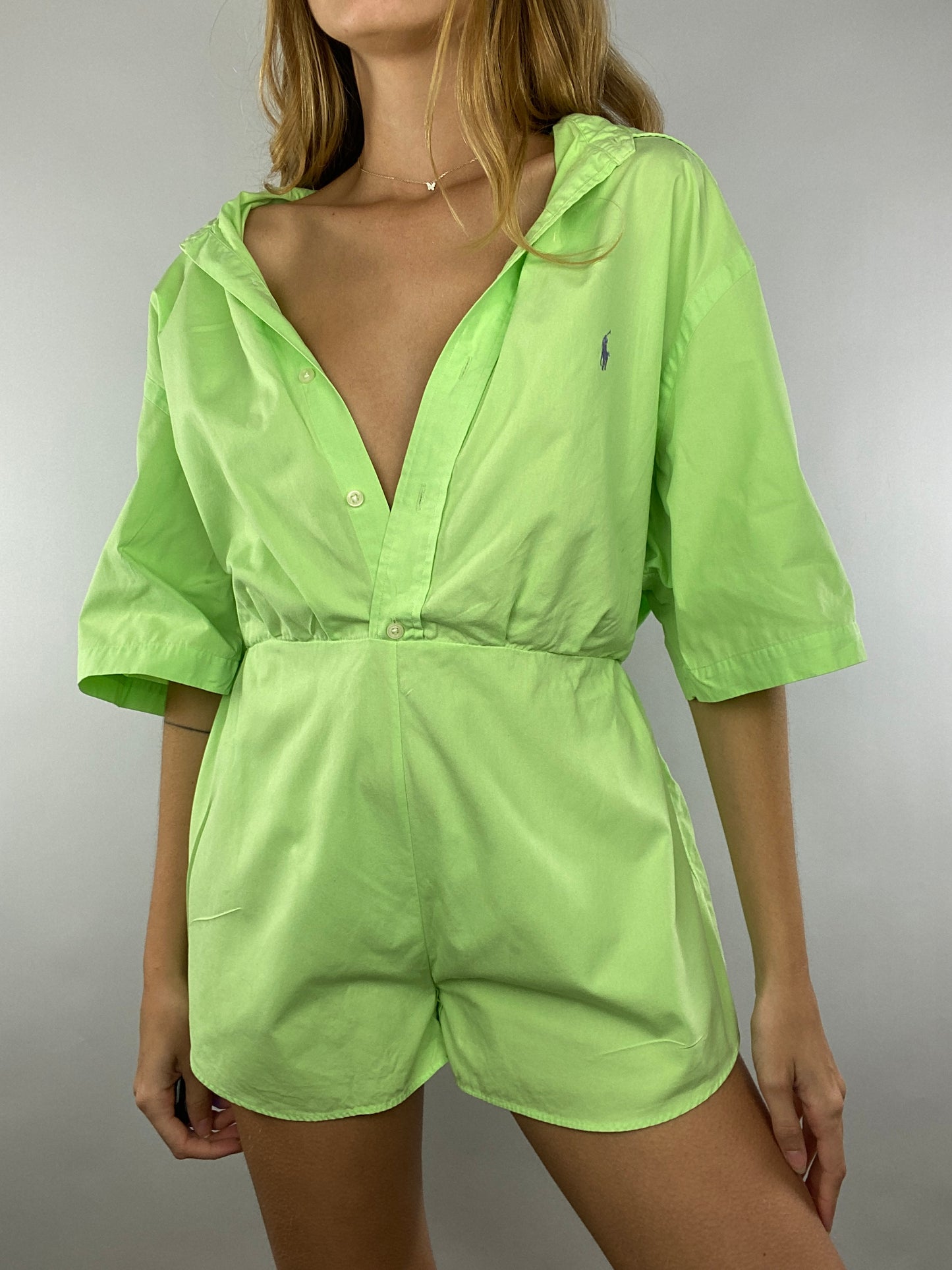 Combinaison upcyclée vert pomme