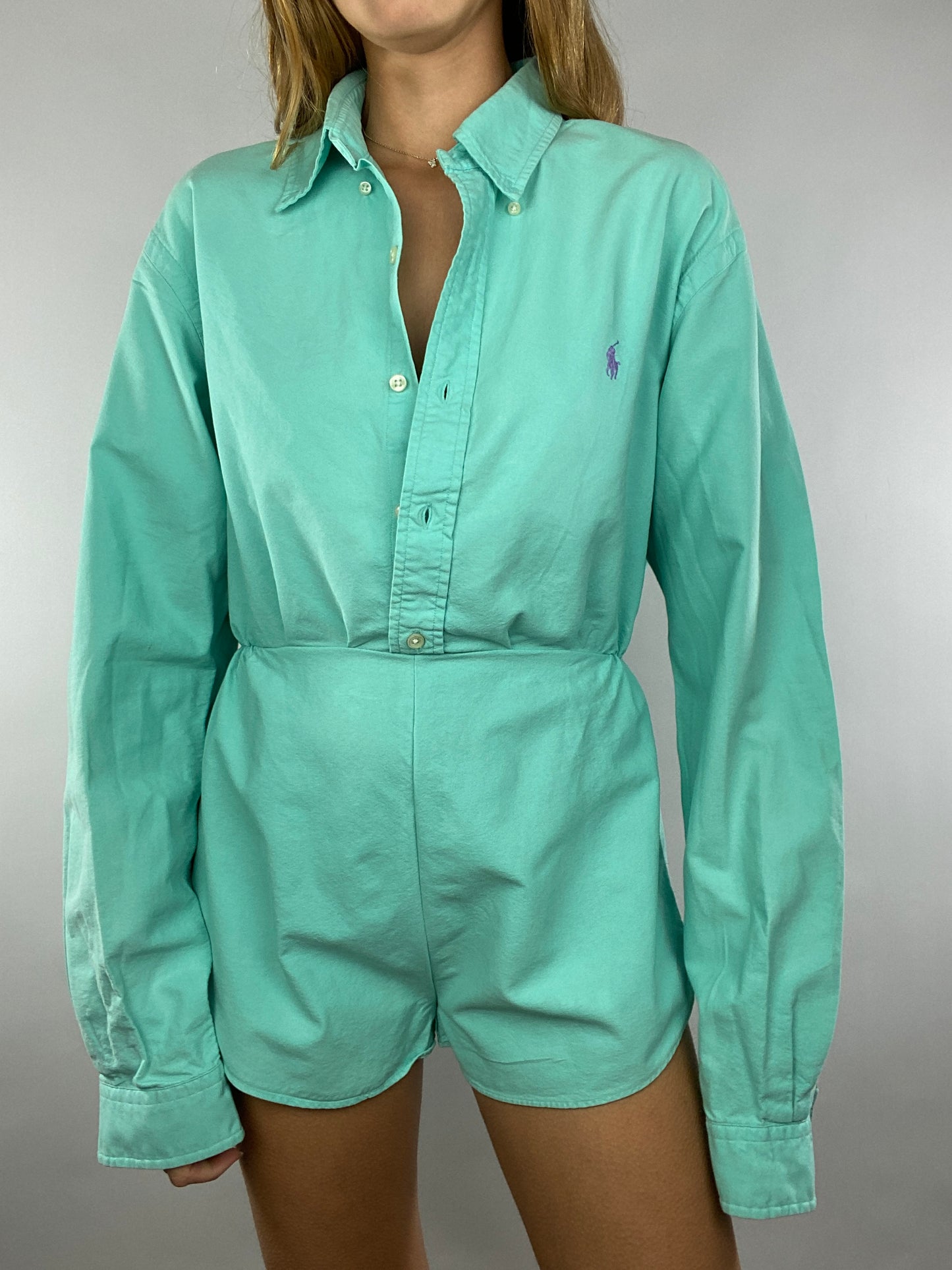 Combinaison upcyclée turquoise