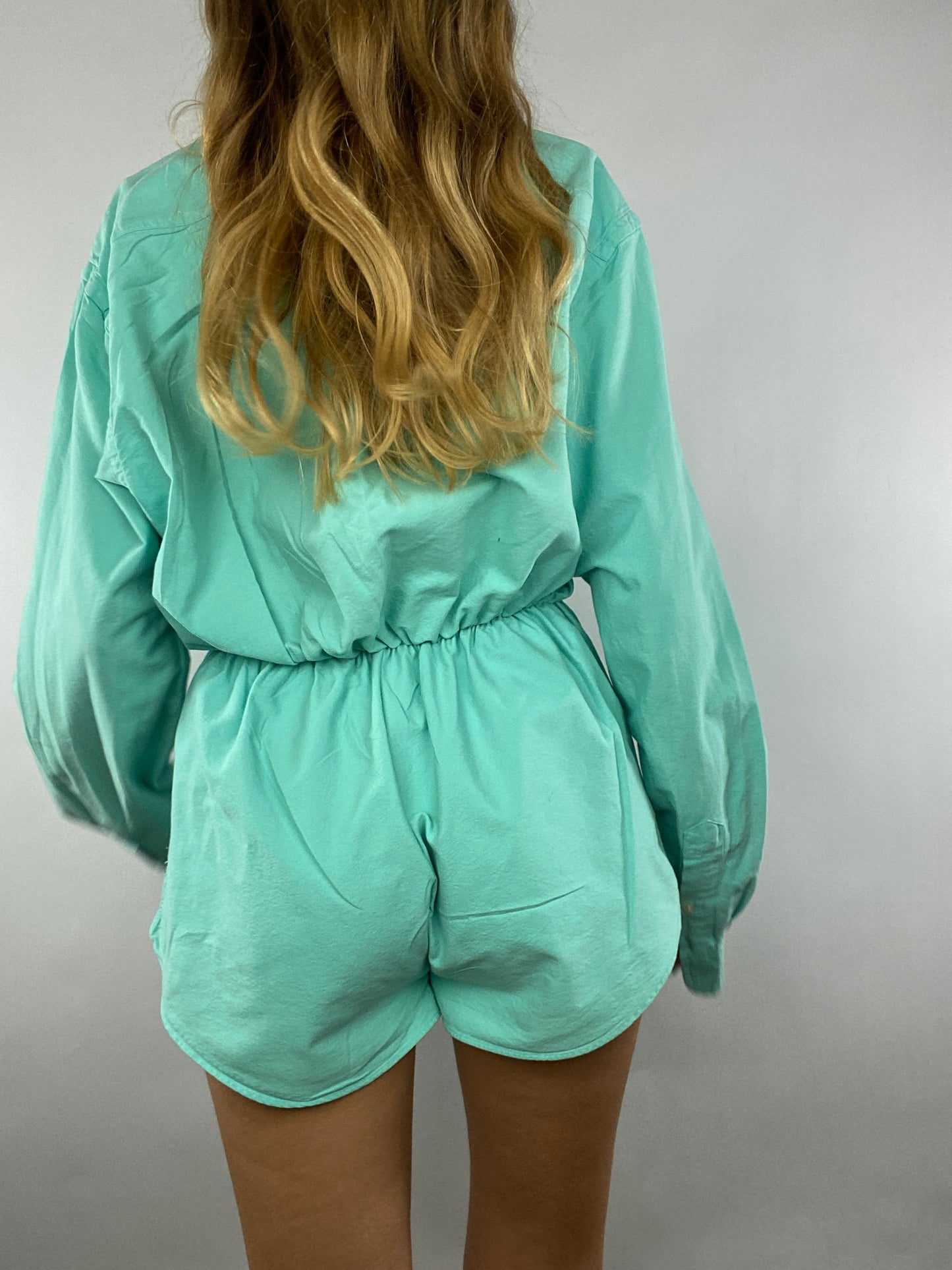 Combinaison upcyclée turquoise