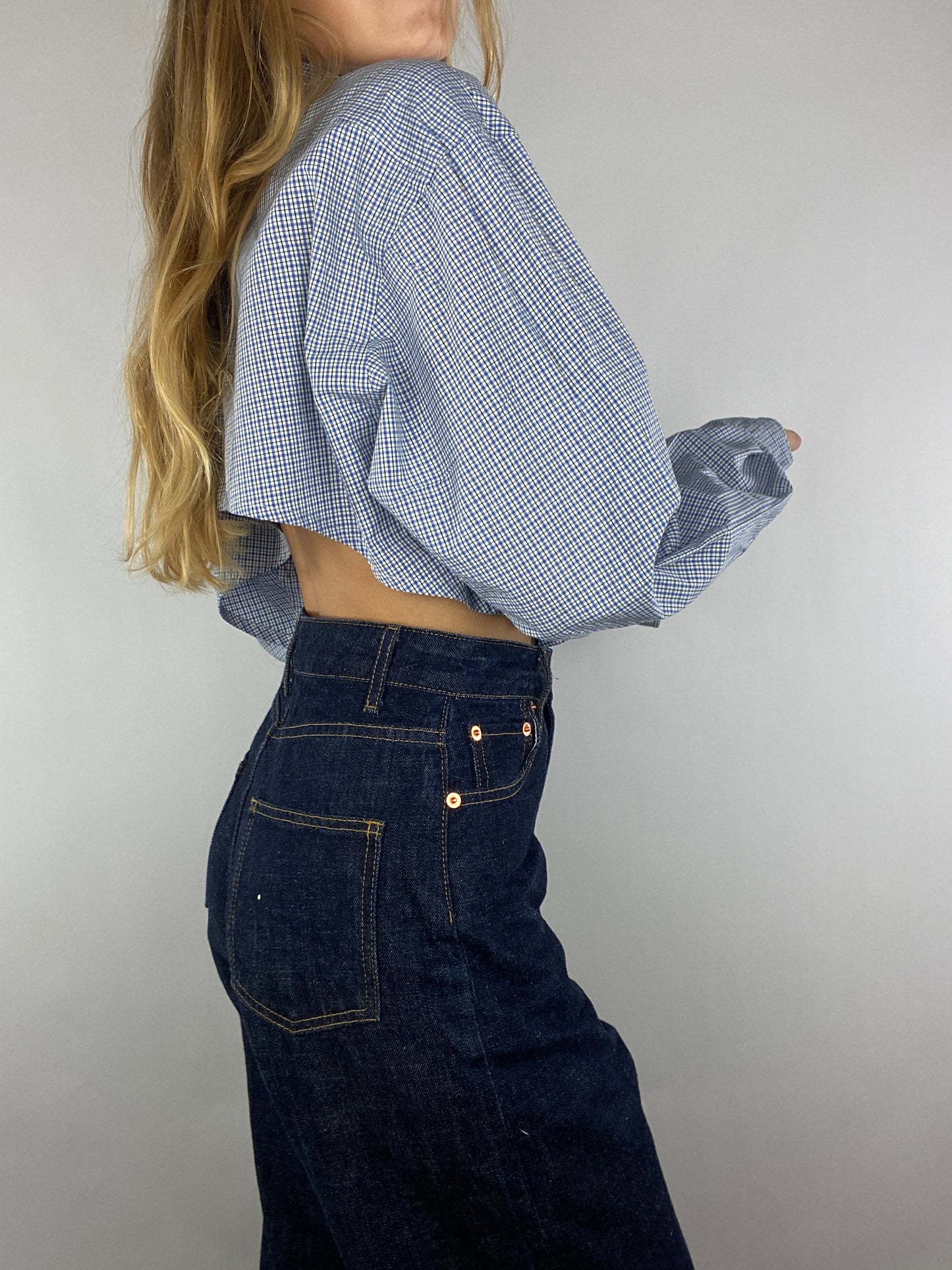 Chemise upcyclée à carreaux