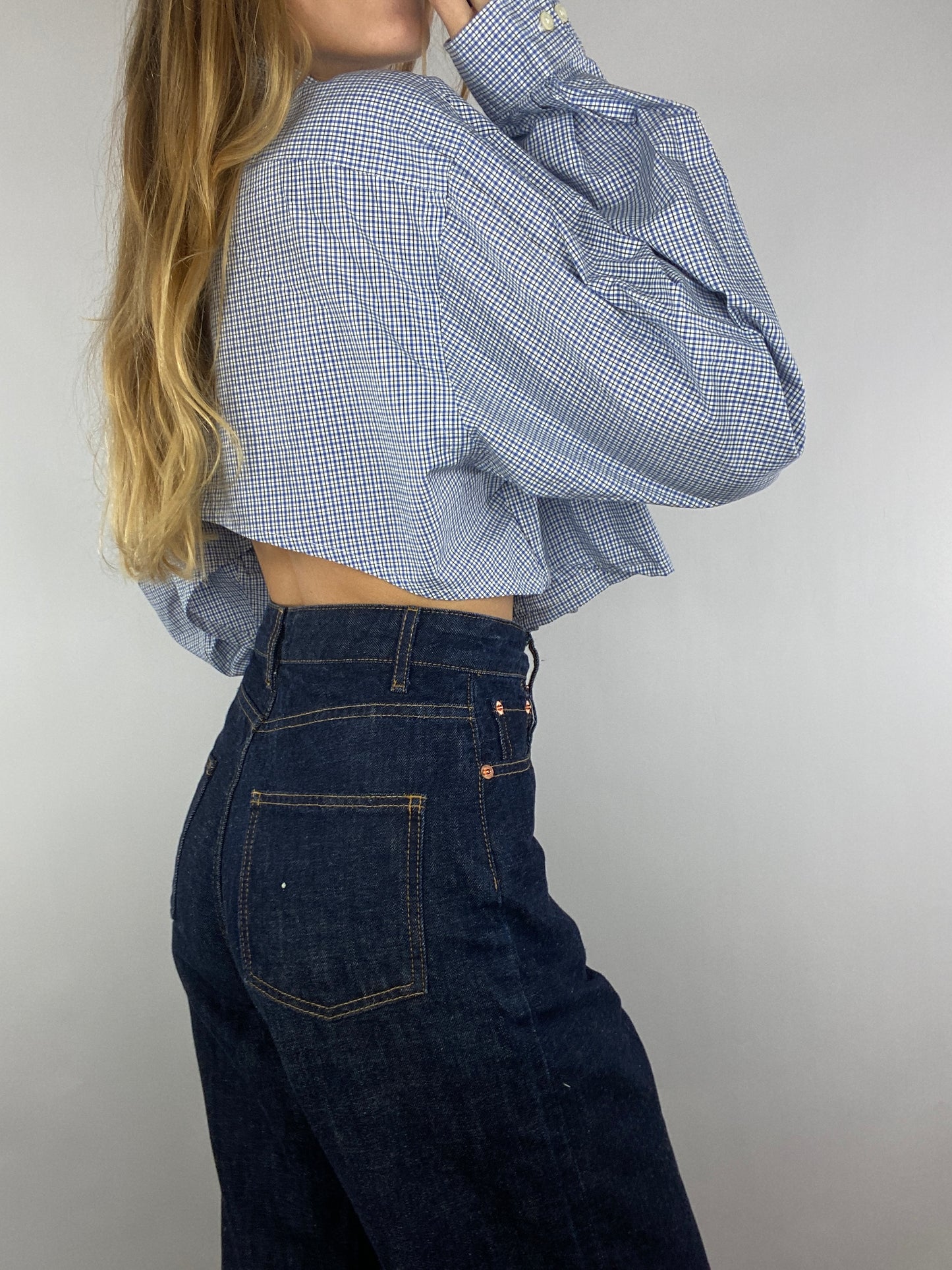 Chemise upcyclée à carreaux