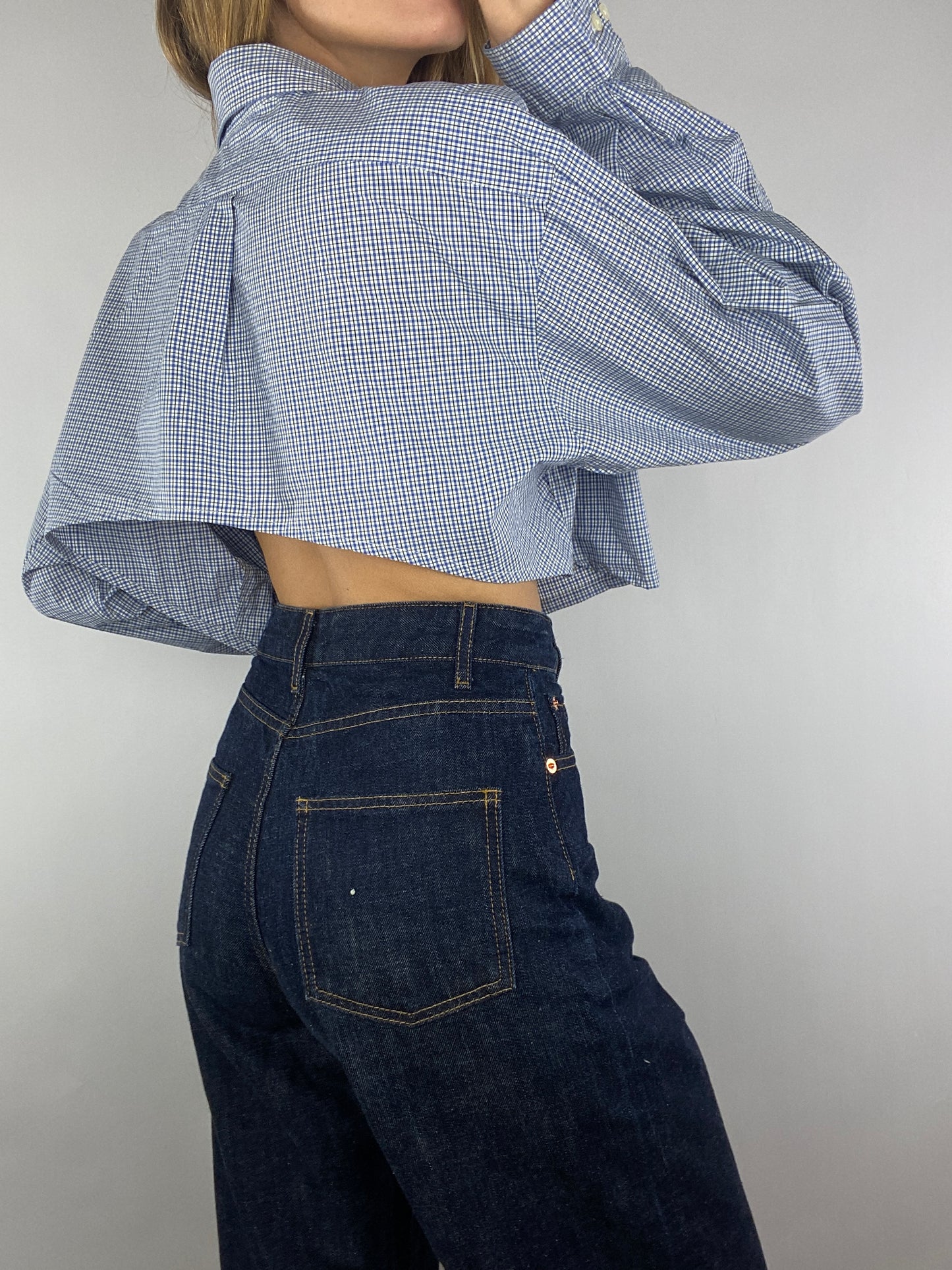 Chemise upcyclée à carreaux