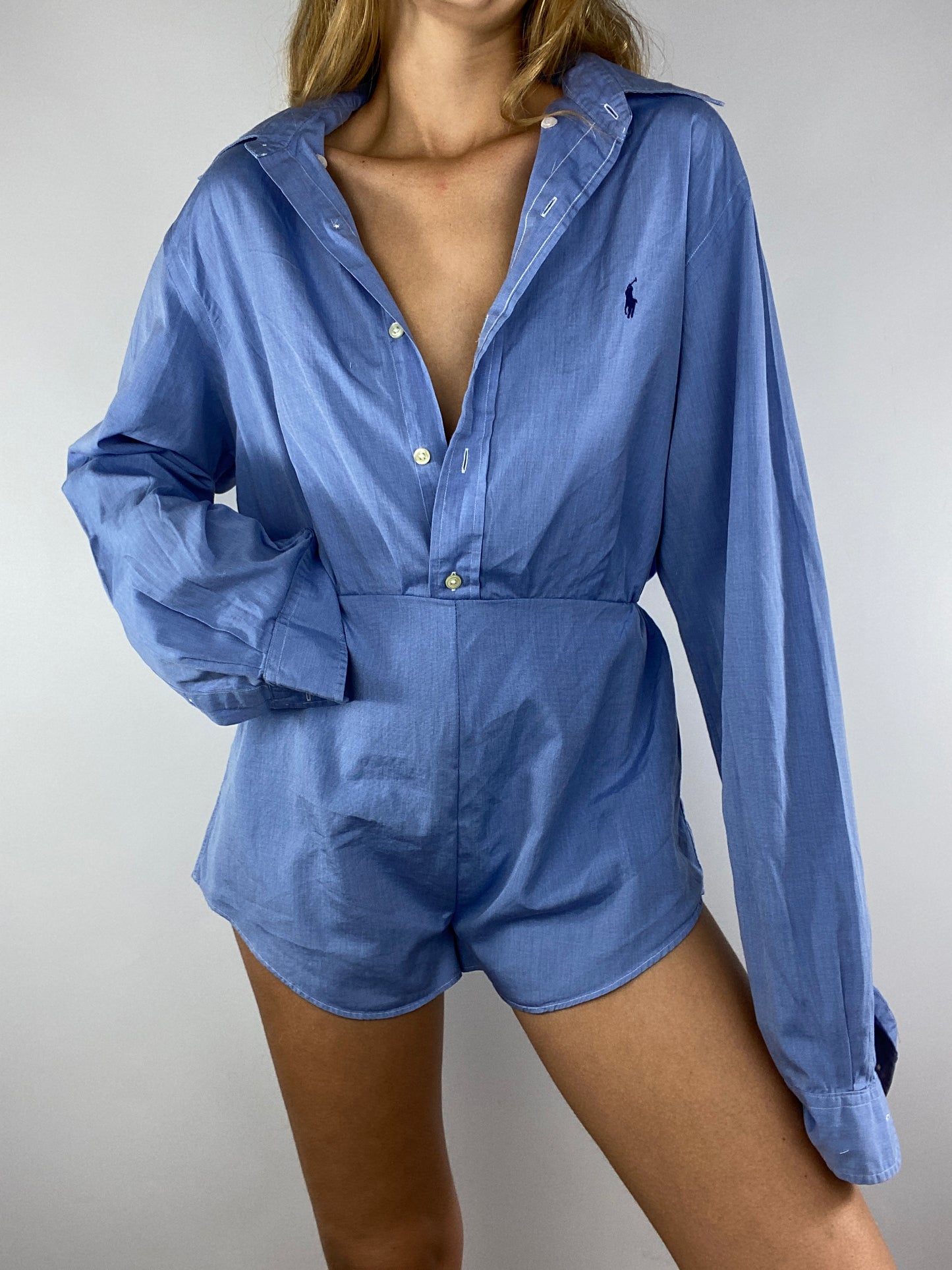 Combinaison upcyclée bleue