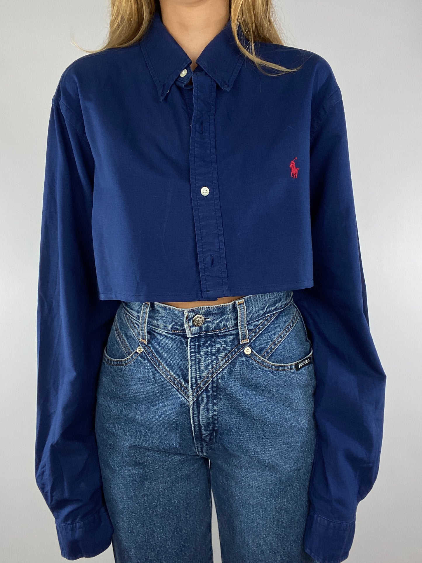 Chemise upcyclée marine