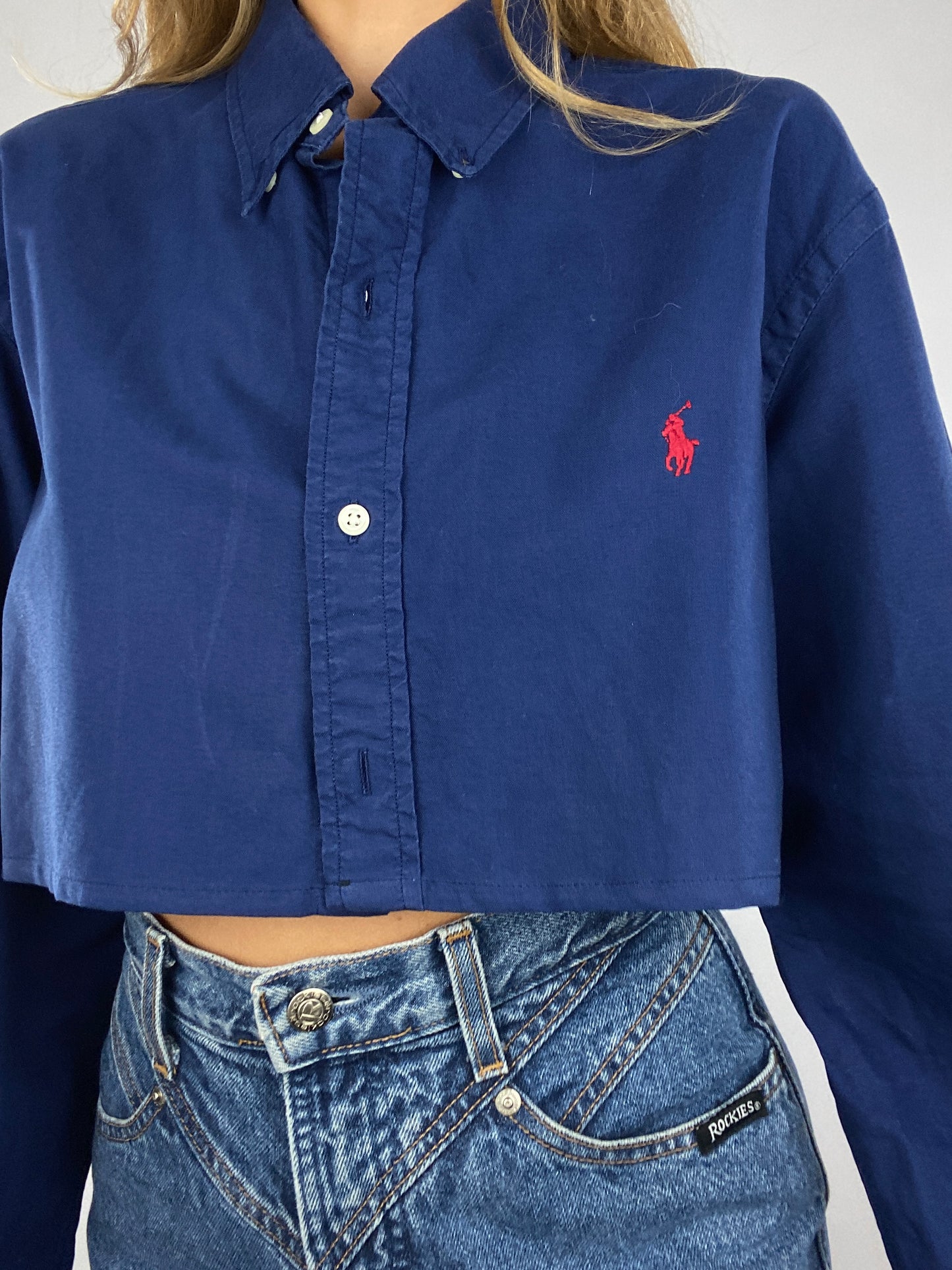 Chemise upcyclée marine