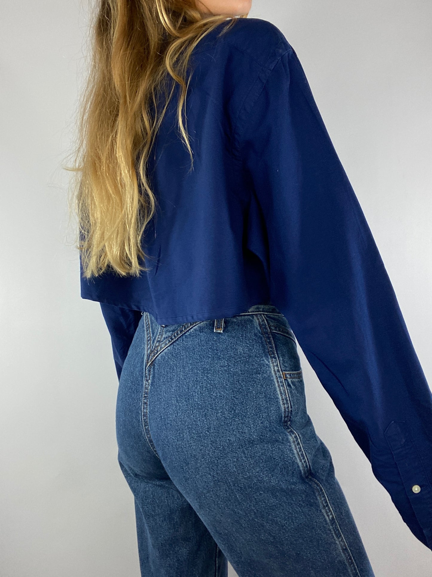 Chemise upcyclée marine
