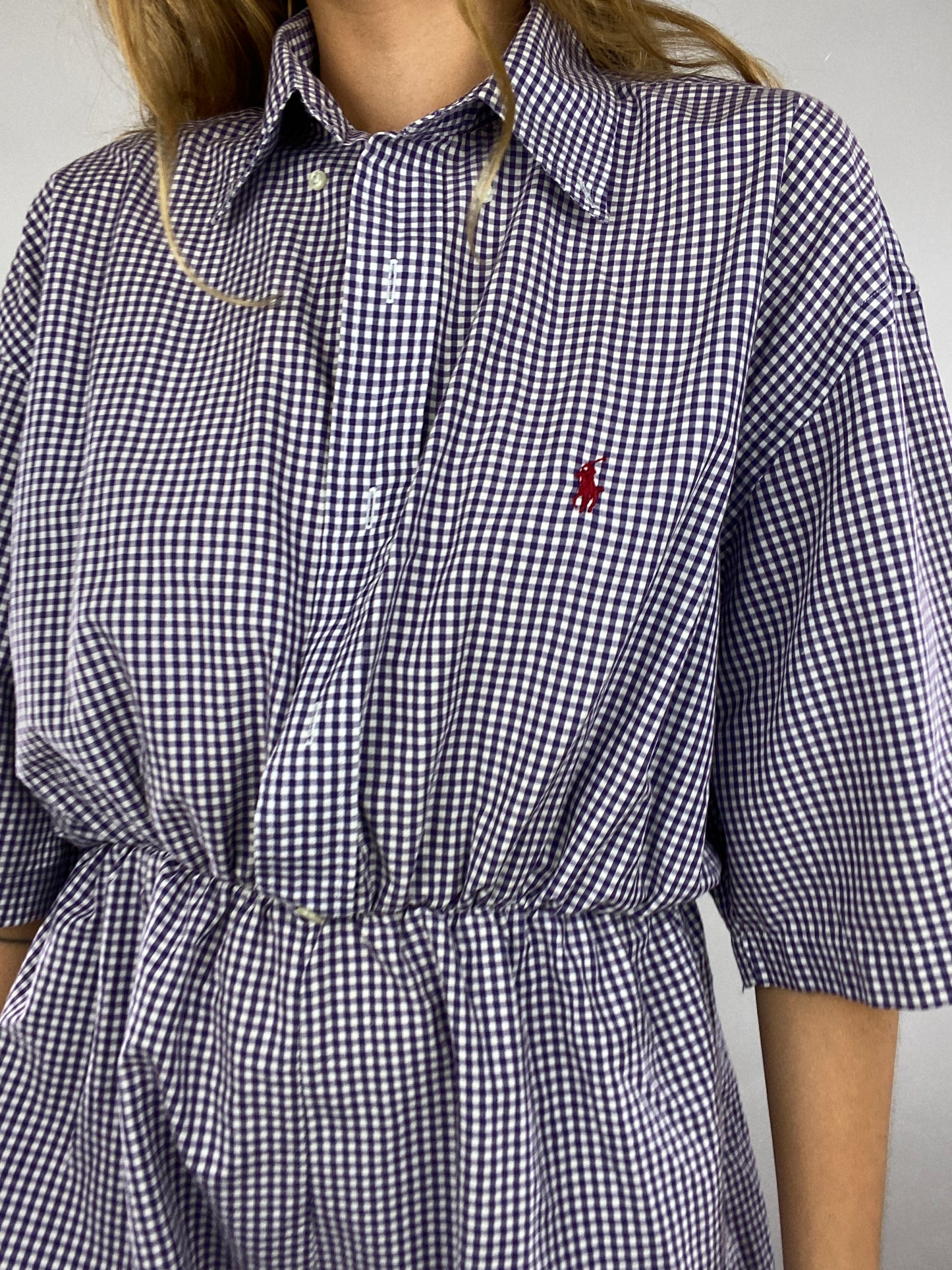 Combinaison upcyclée vichy