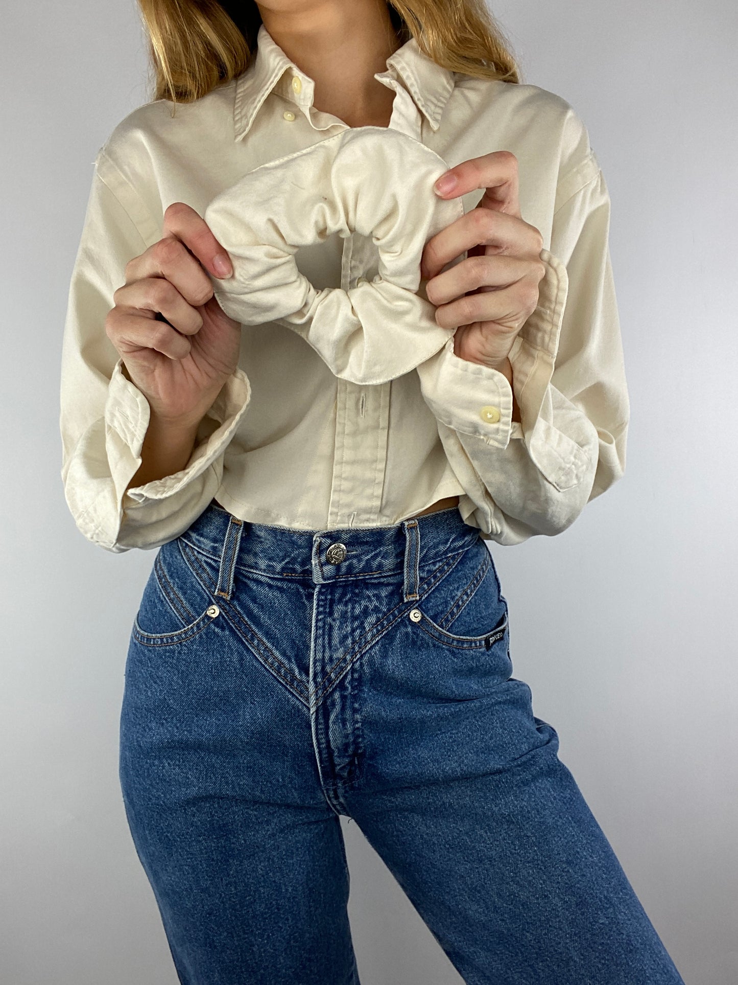 Chemise upcyclée écru
