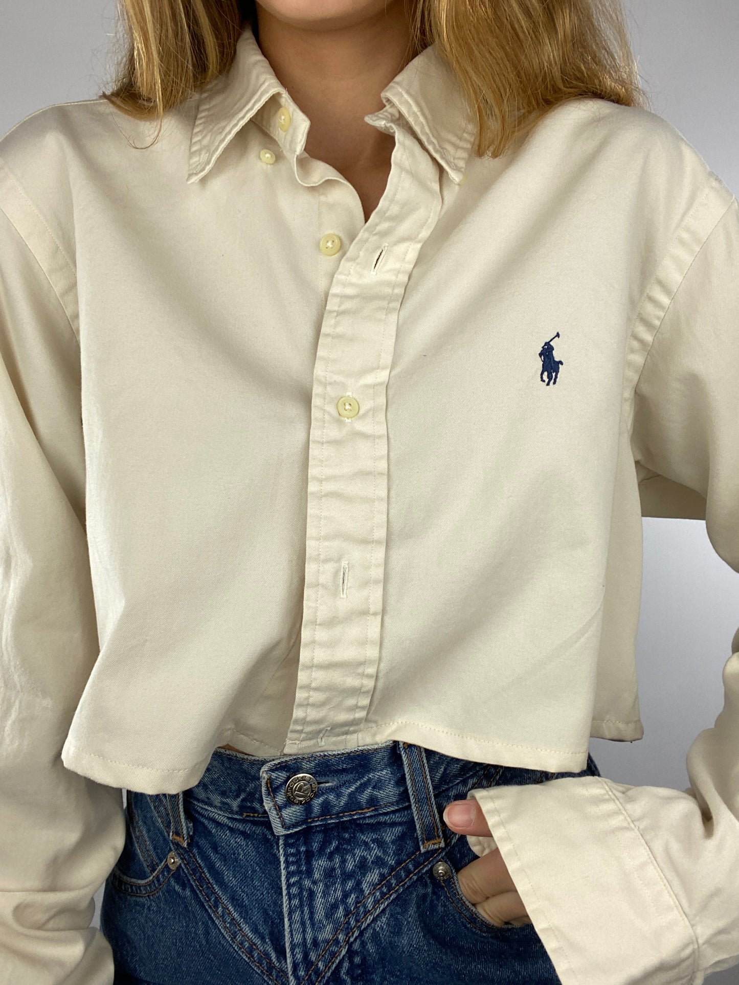 Chemise upcyclée écru