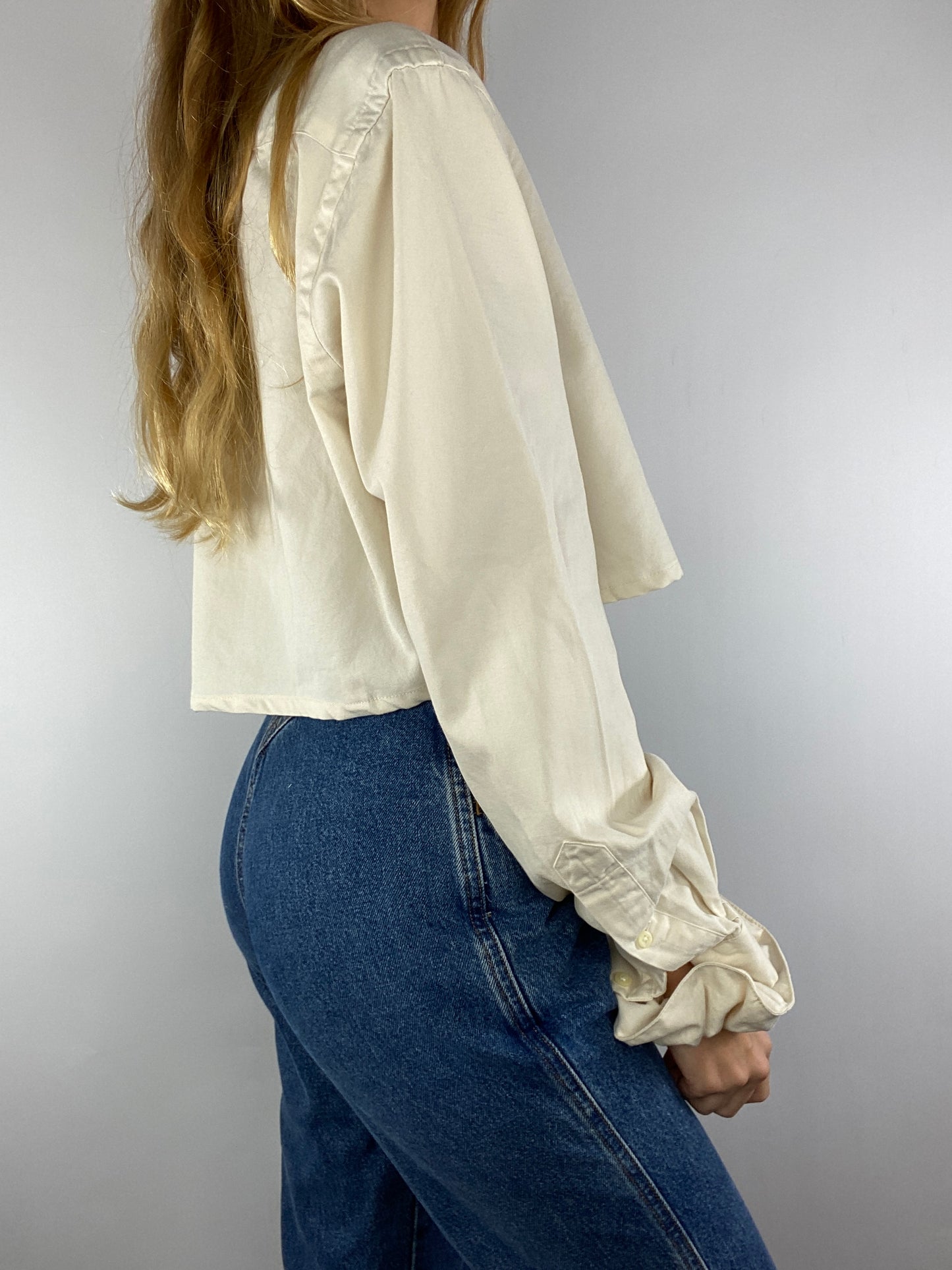 Chemise upcyclée écru