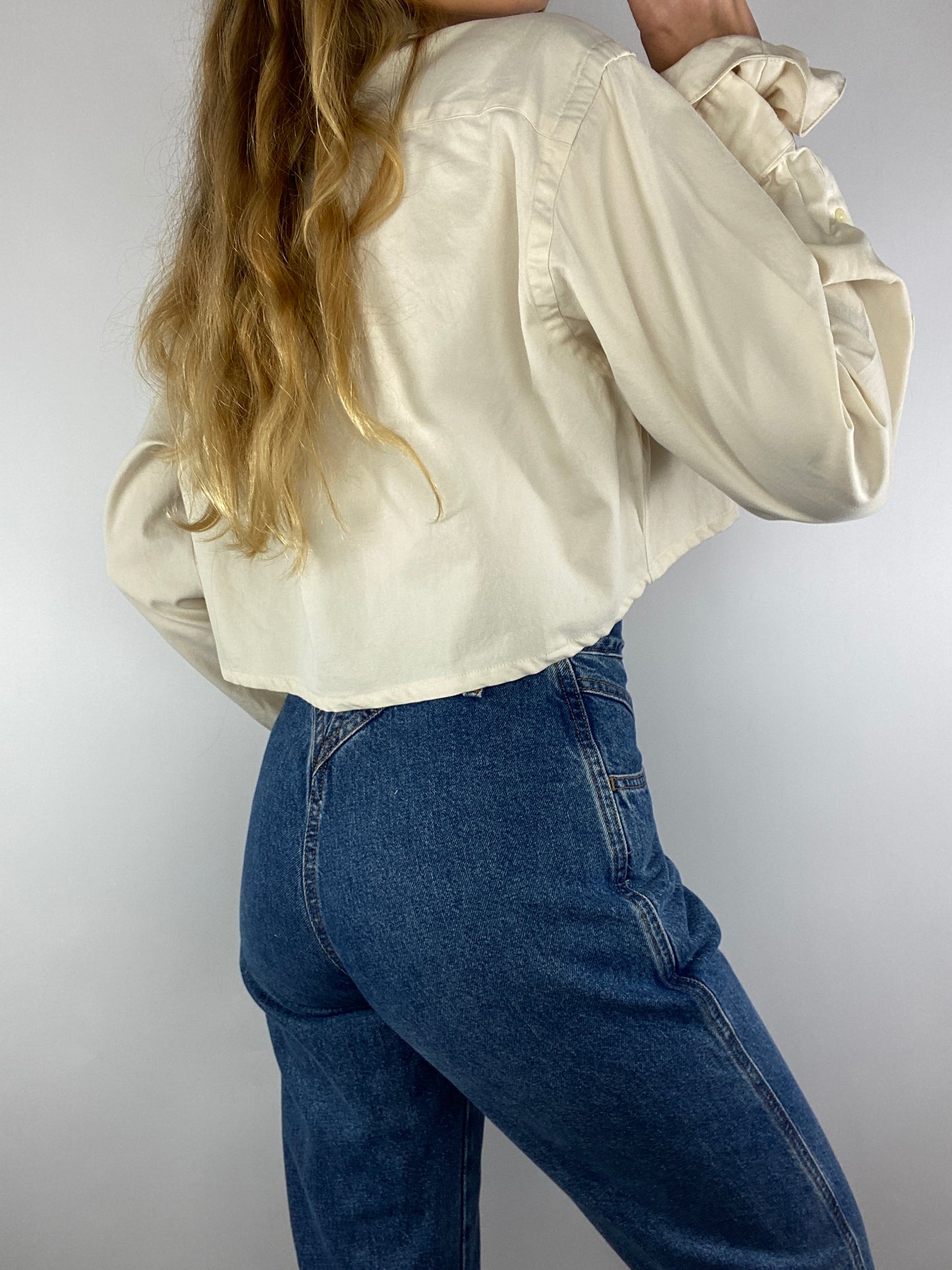 Chemise upcyclée écru