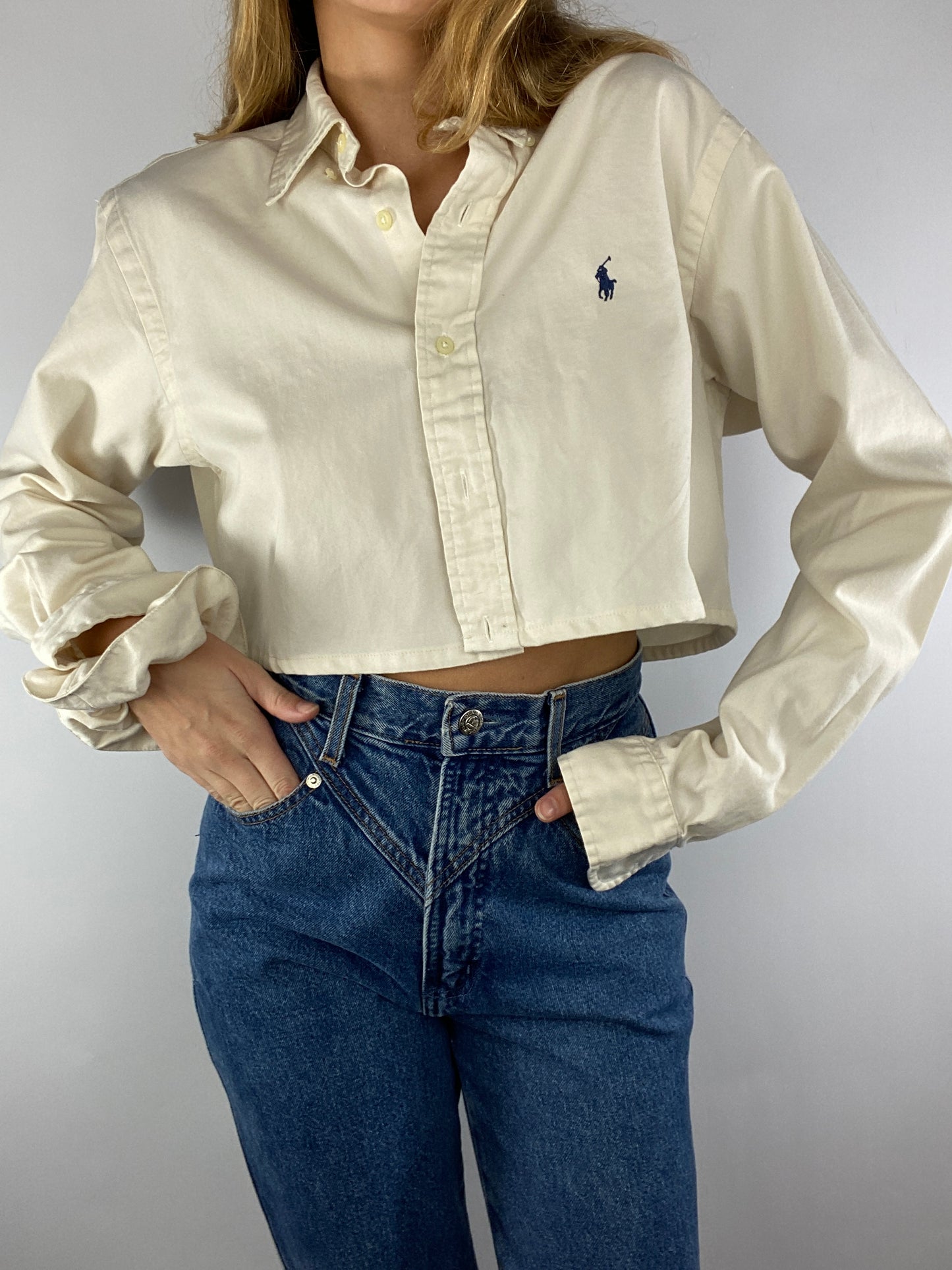 Chemise upcyclée écru