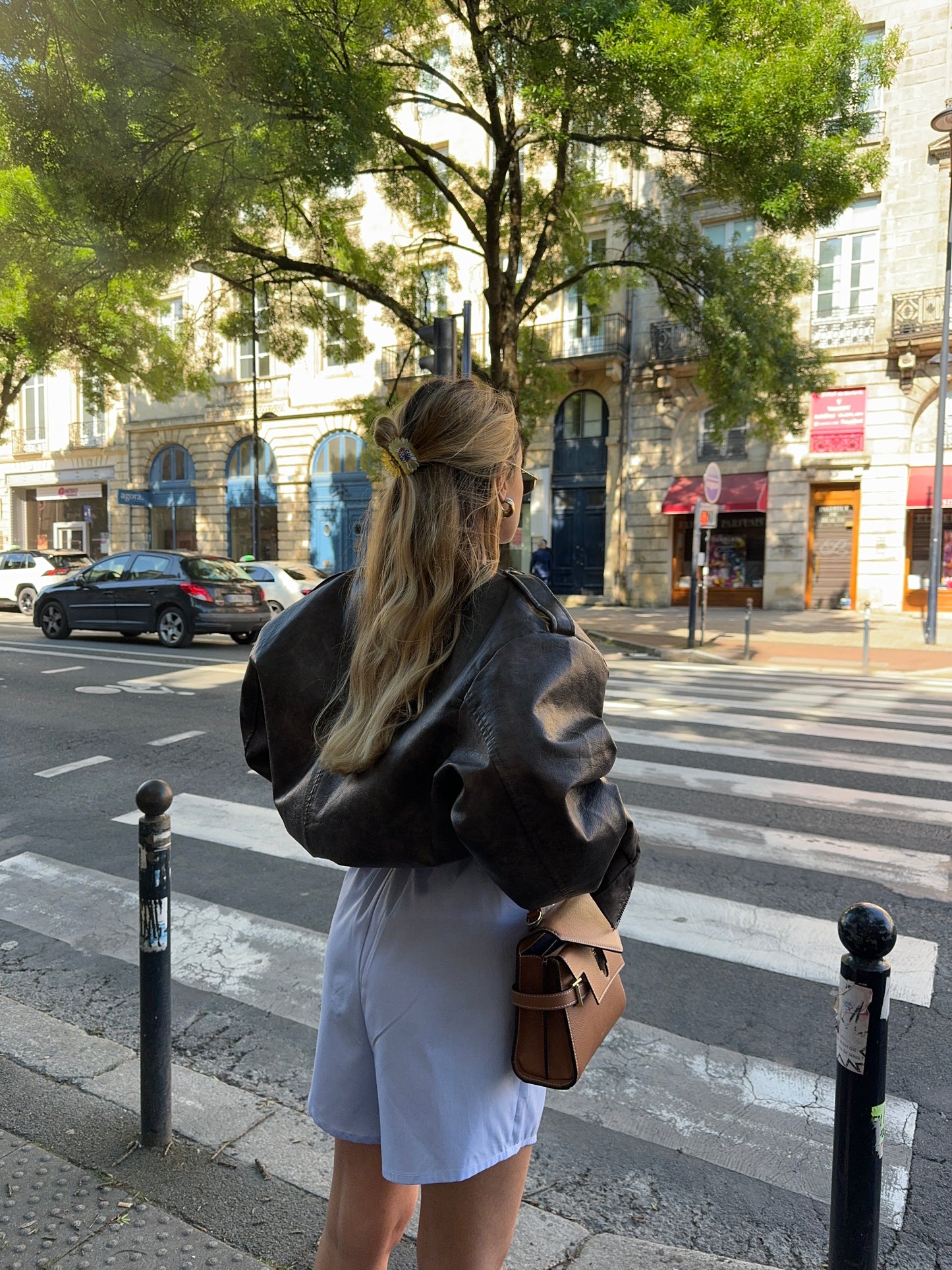Short oxford et ceinture réversible