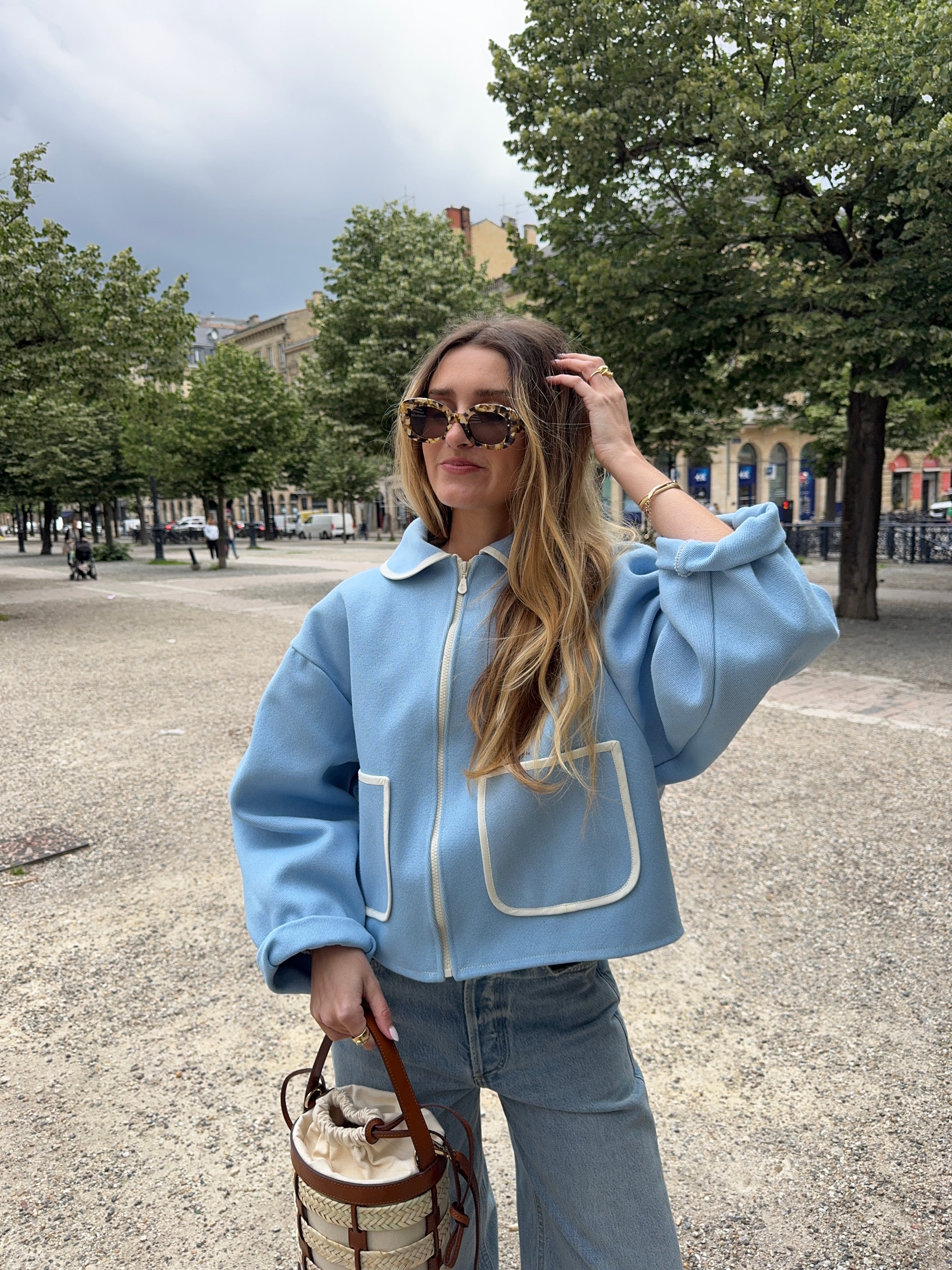 Veste bleu ciel