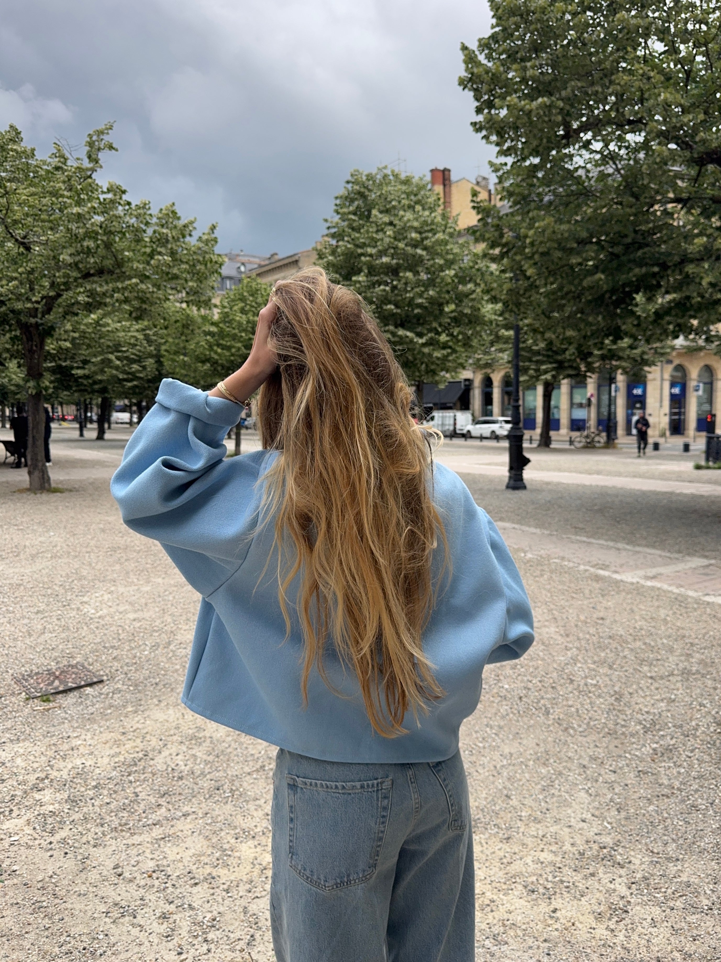 Veste bleu ciel