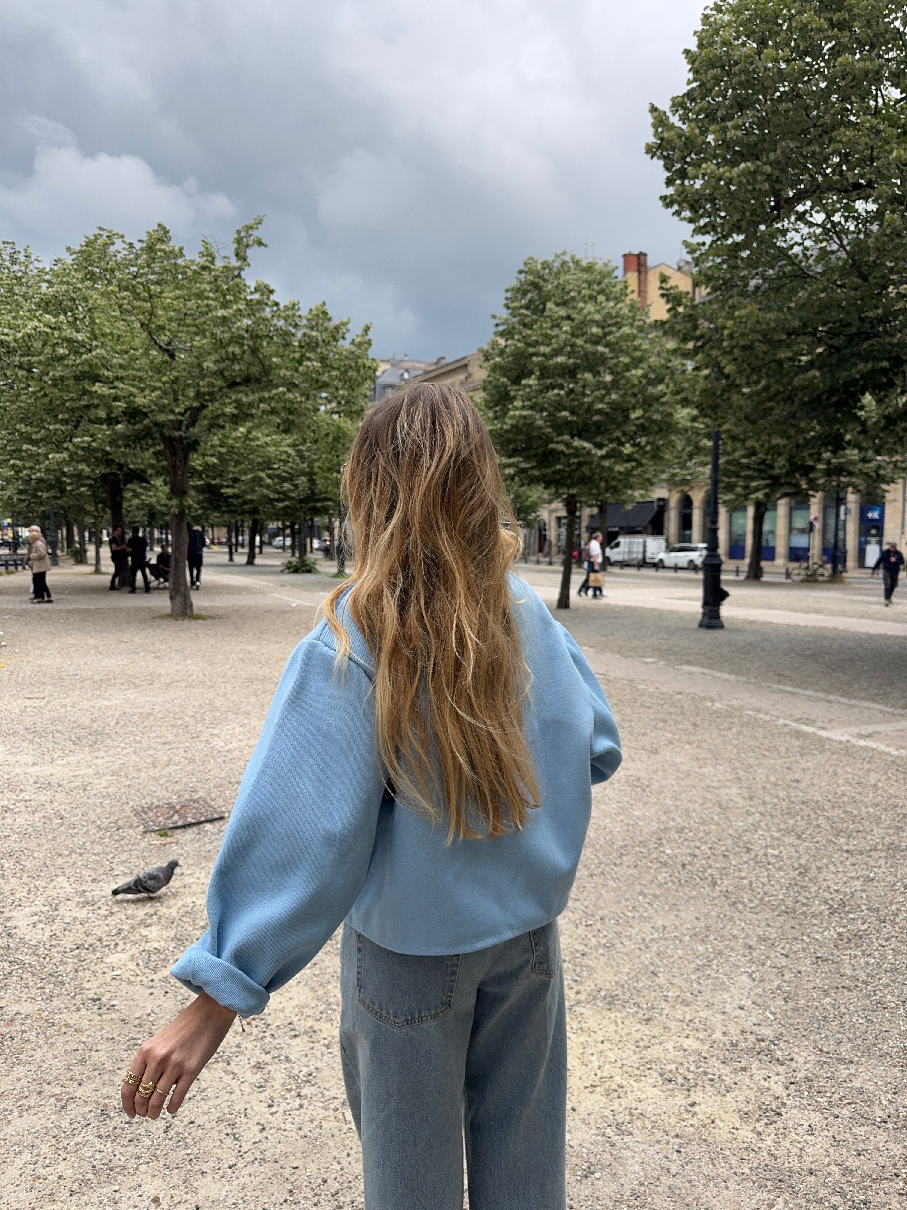 Veste bleu ciel