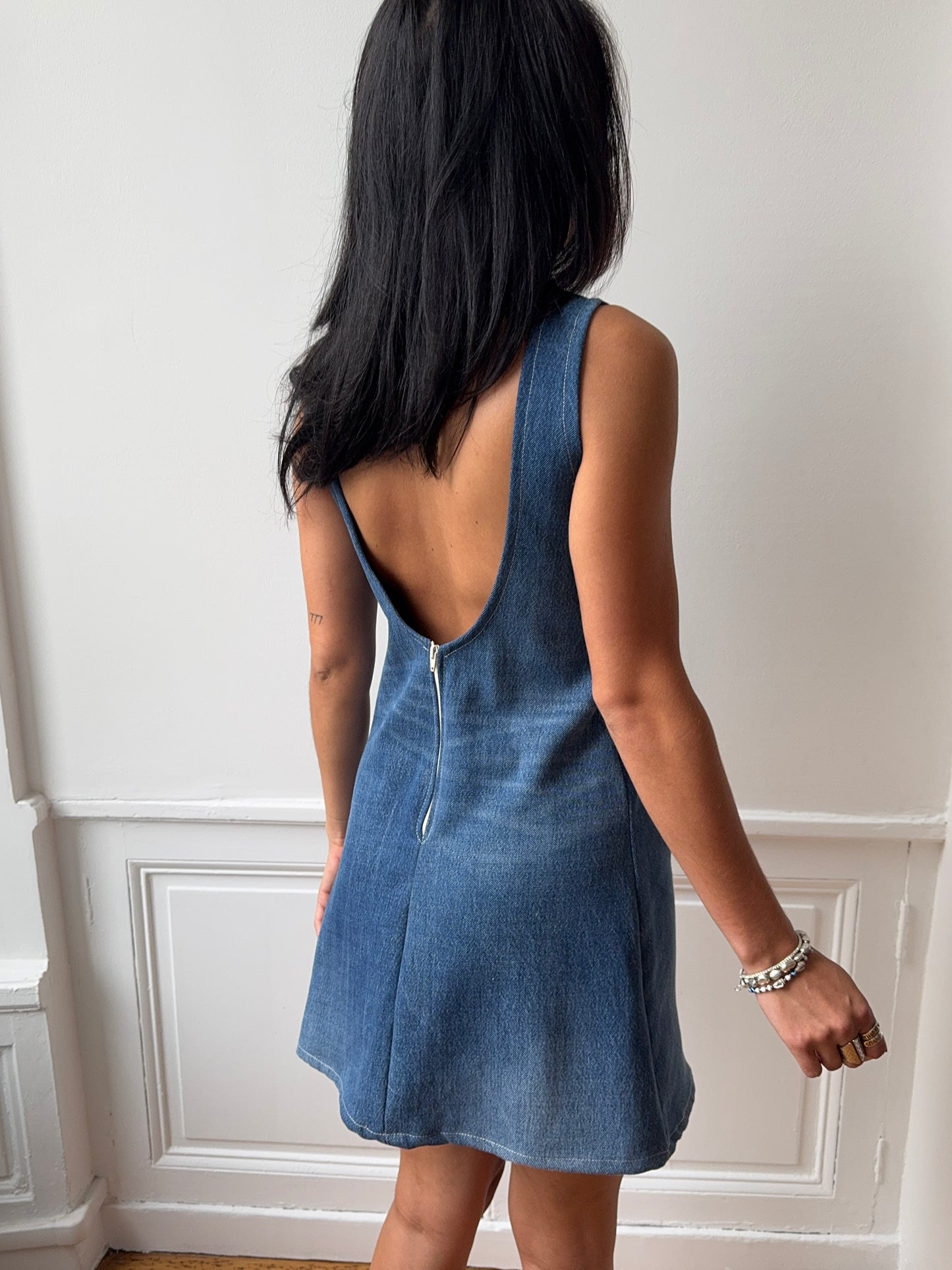 Robe upcyclée denim
