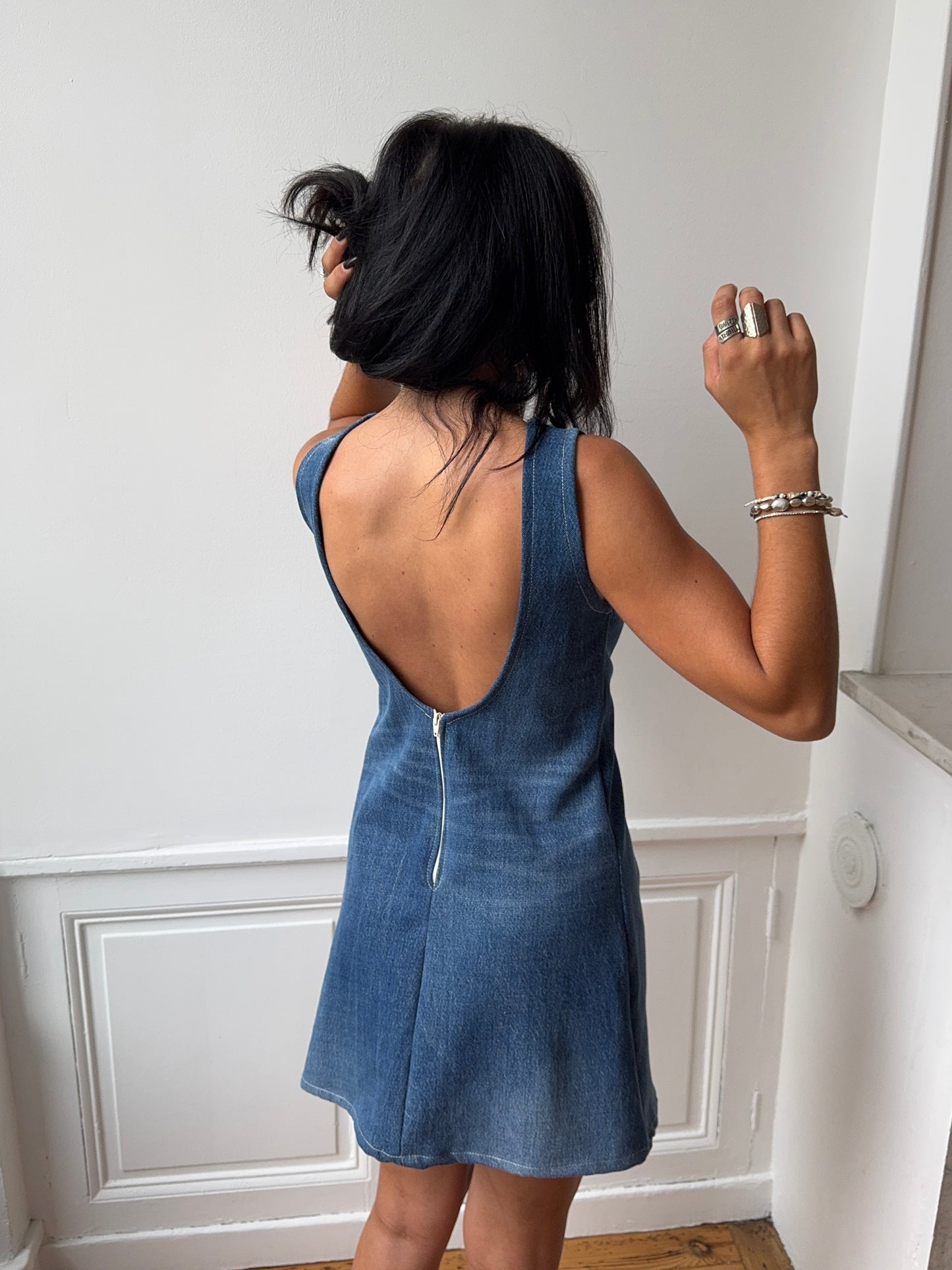 Robe upcyclée denim