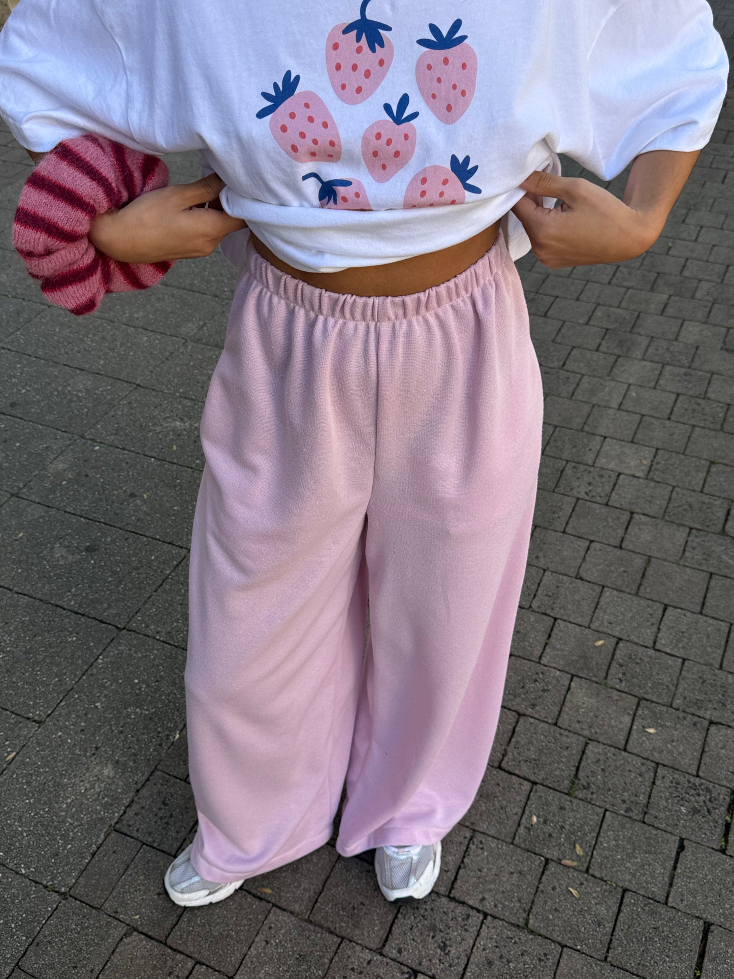 Pantalon upcyclé rose