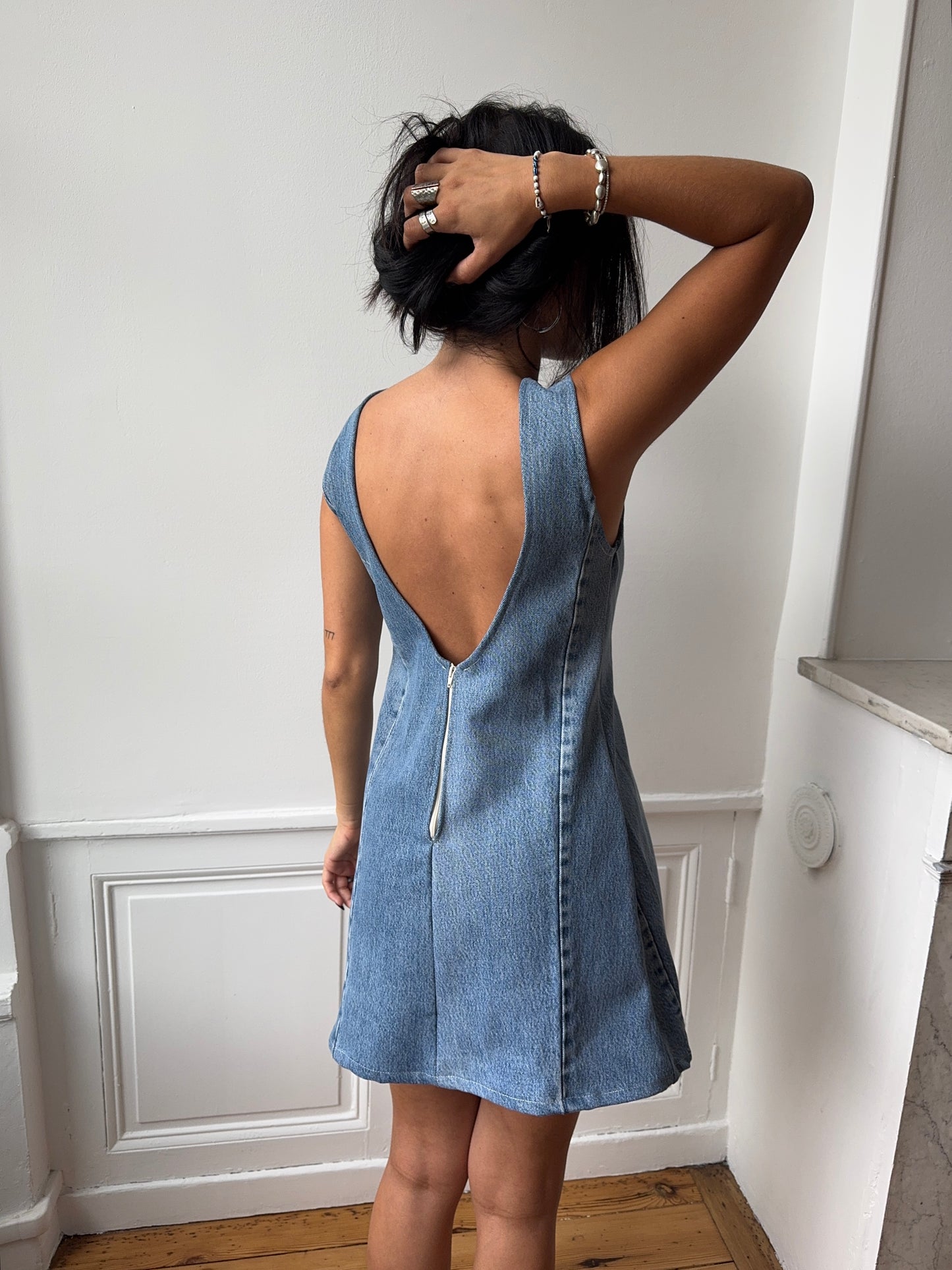 Robe upcyclée denim