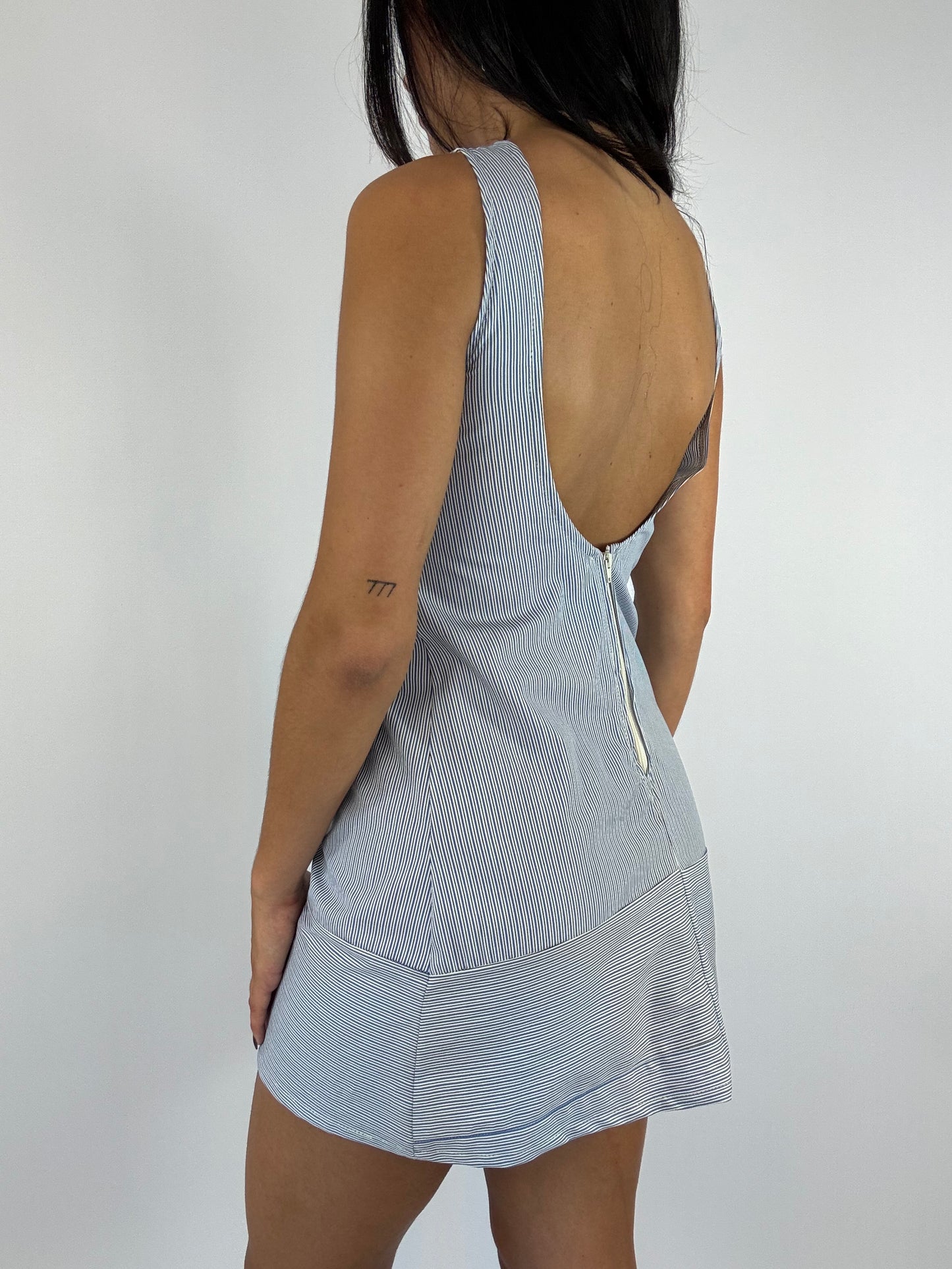 Robe upcyclée rayée