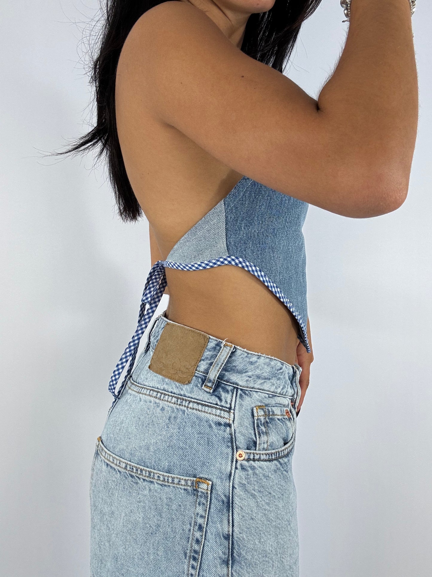 Top upcyclé denim