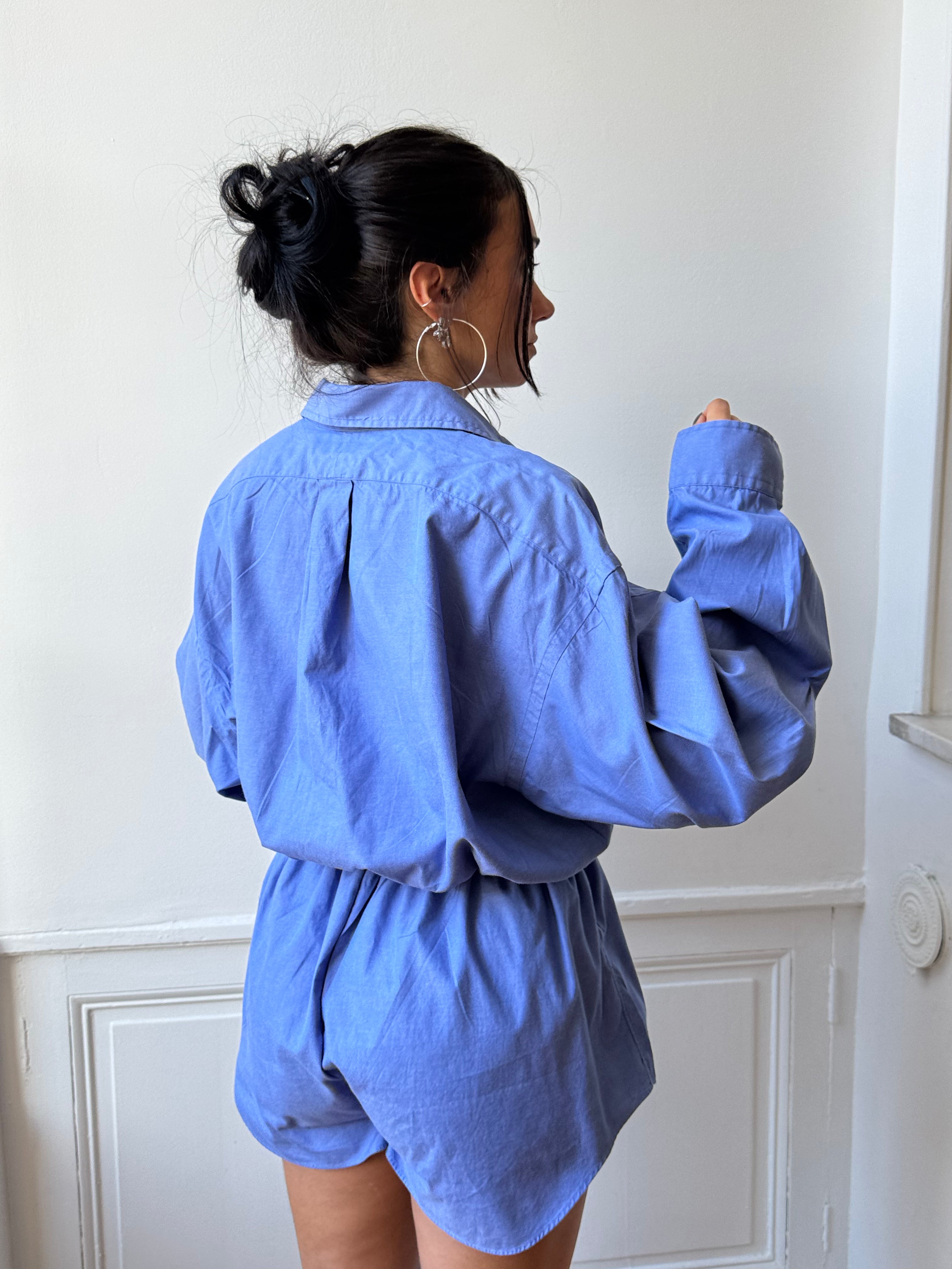 Combinaison upcyclée bleue