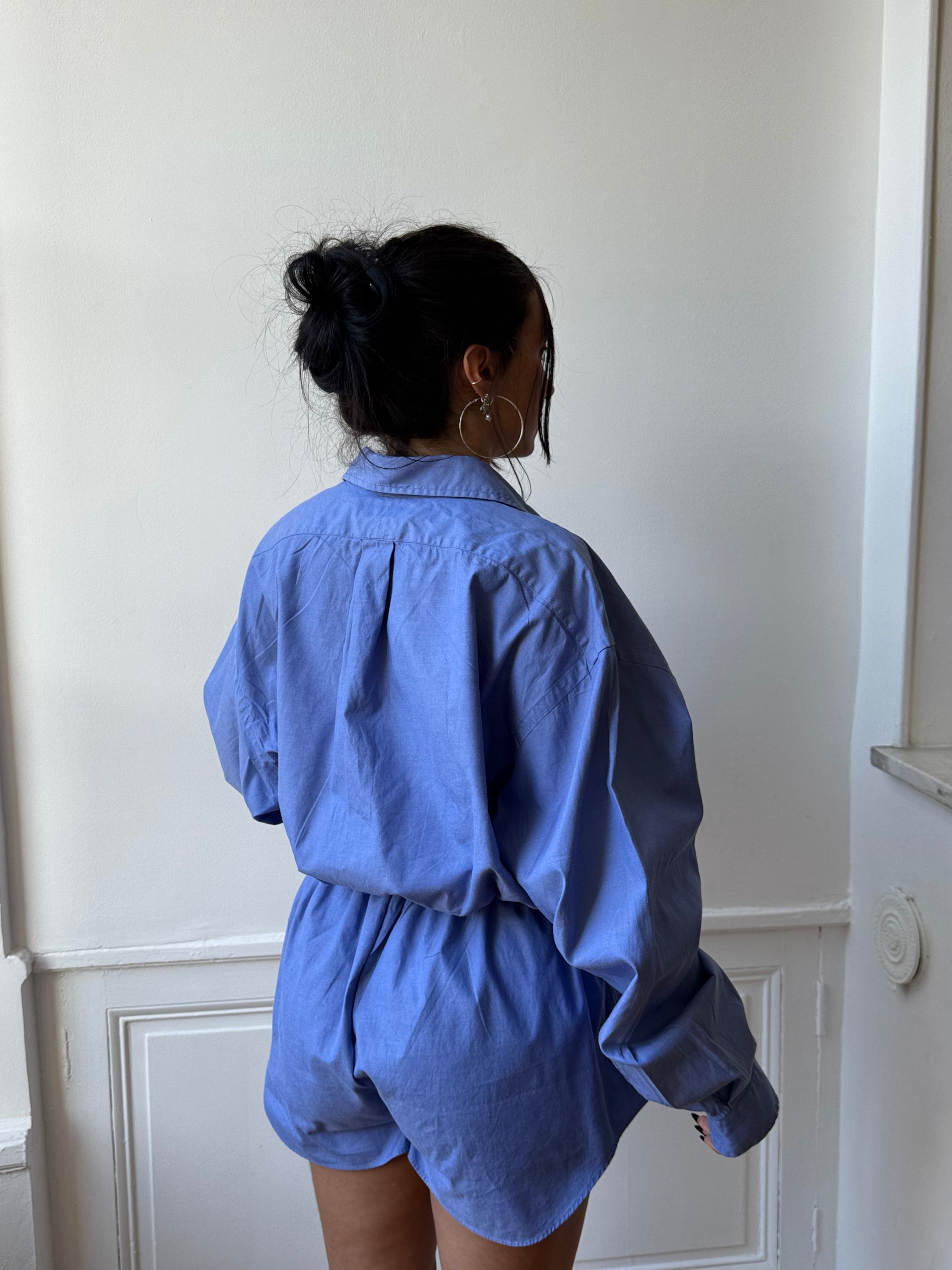 Combinaison upcyclée bleue