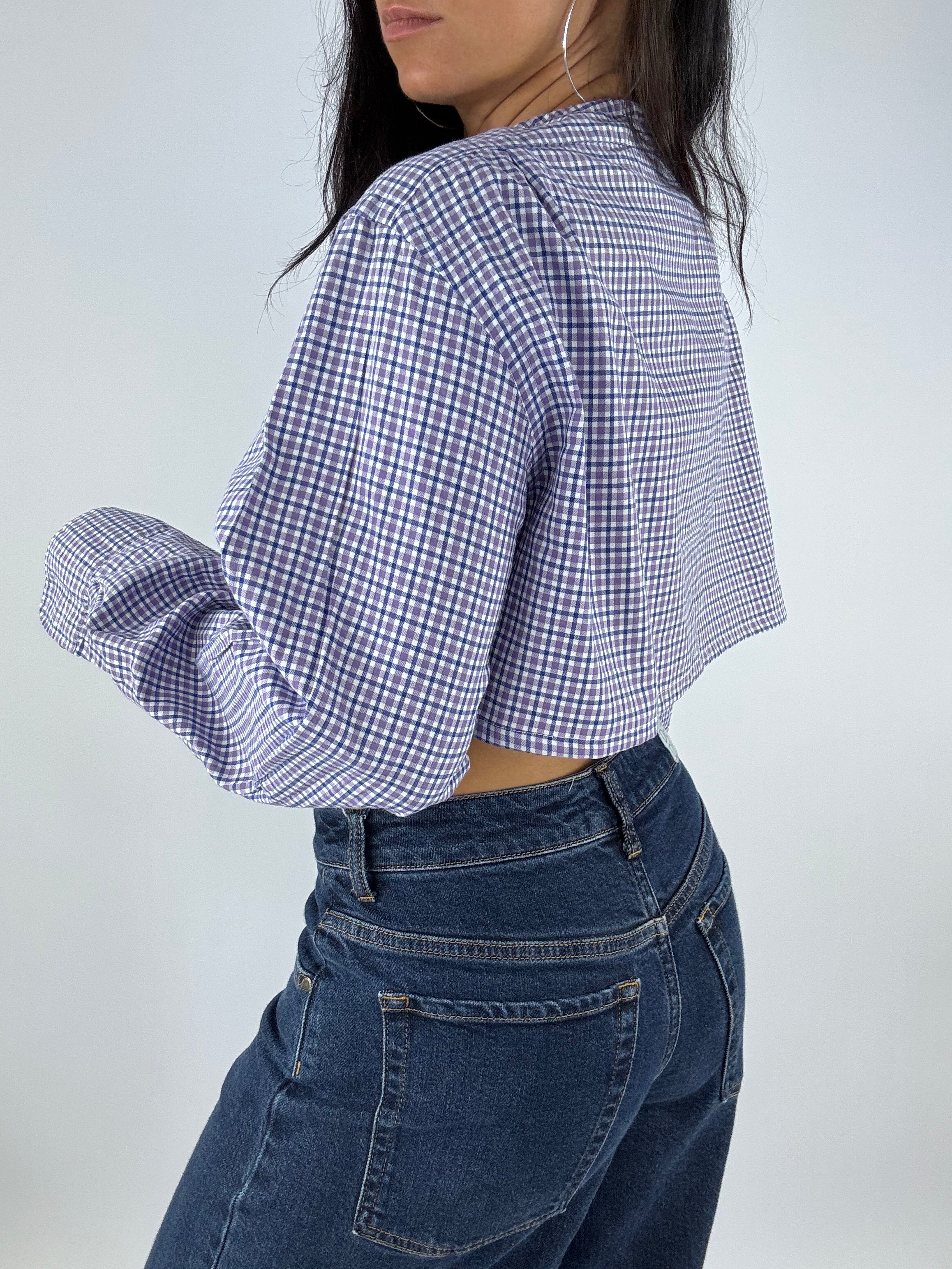 Chemise upcyclée à carreaux