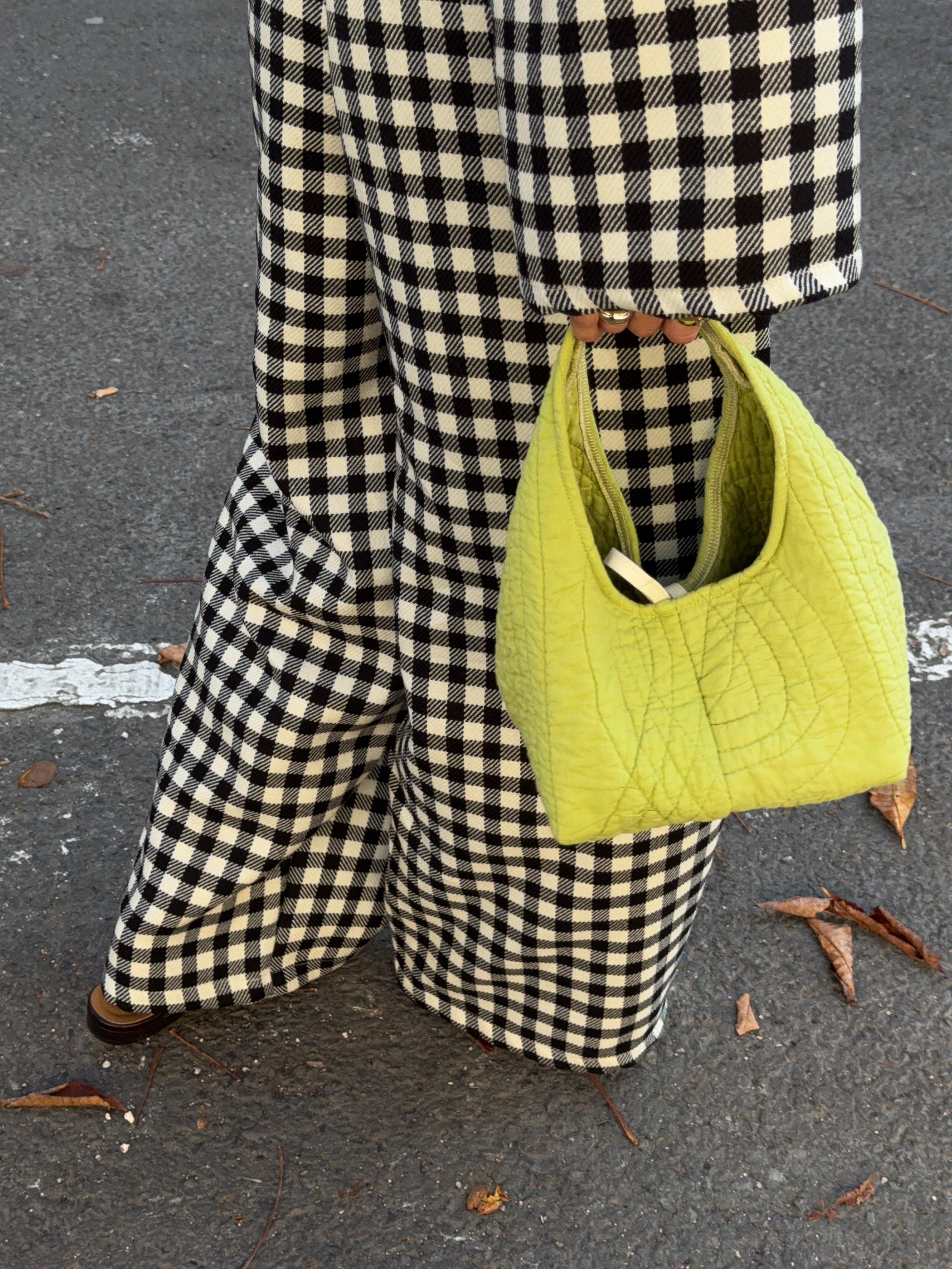 Petit sac upcyclé matelassé vert