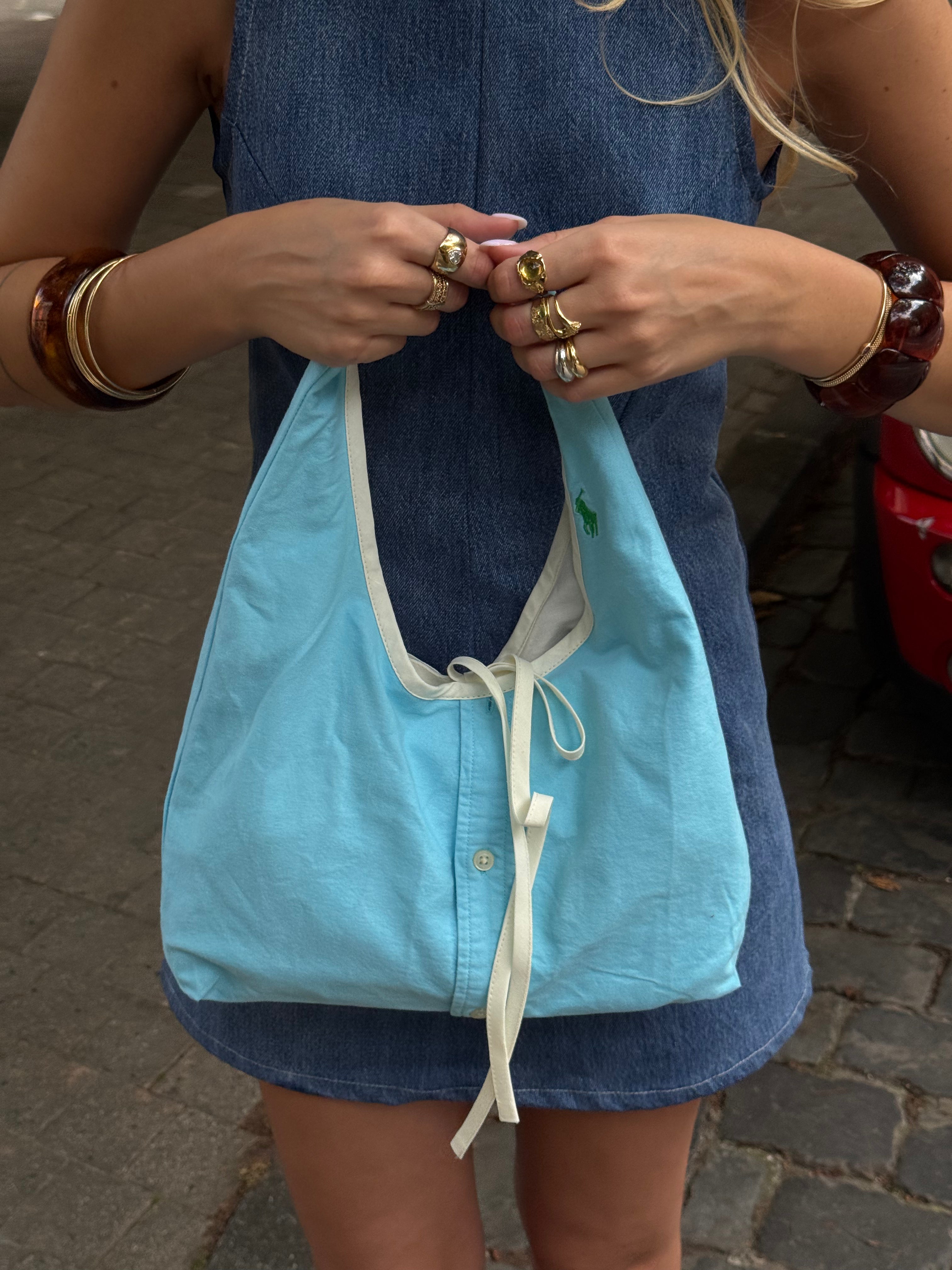 Sac upcyclé cyan