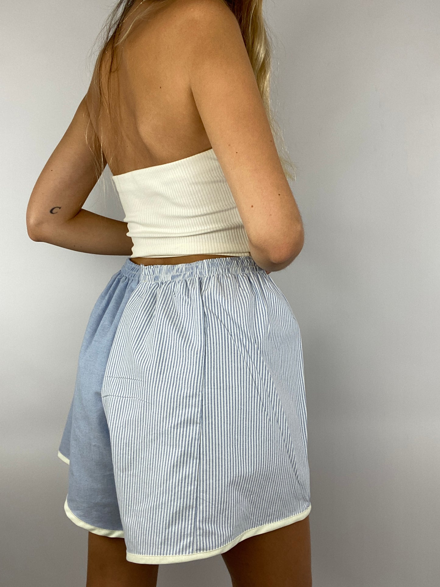 Caleçon short upcyclé patchwork