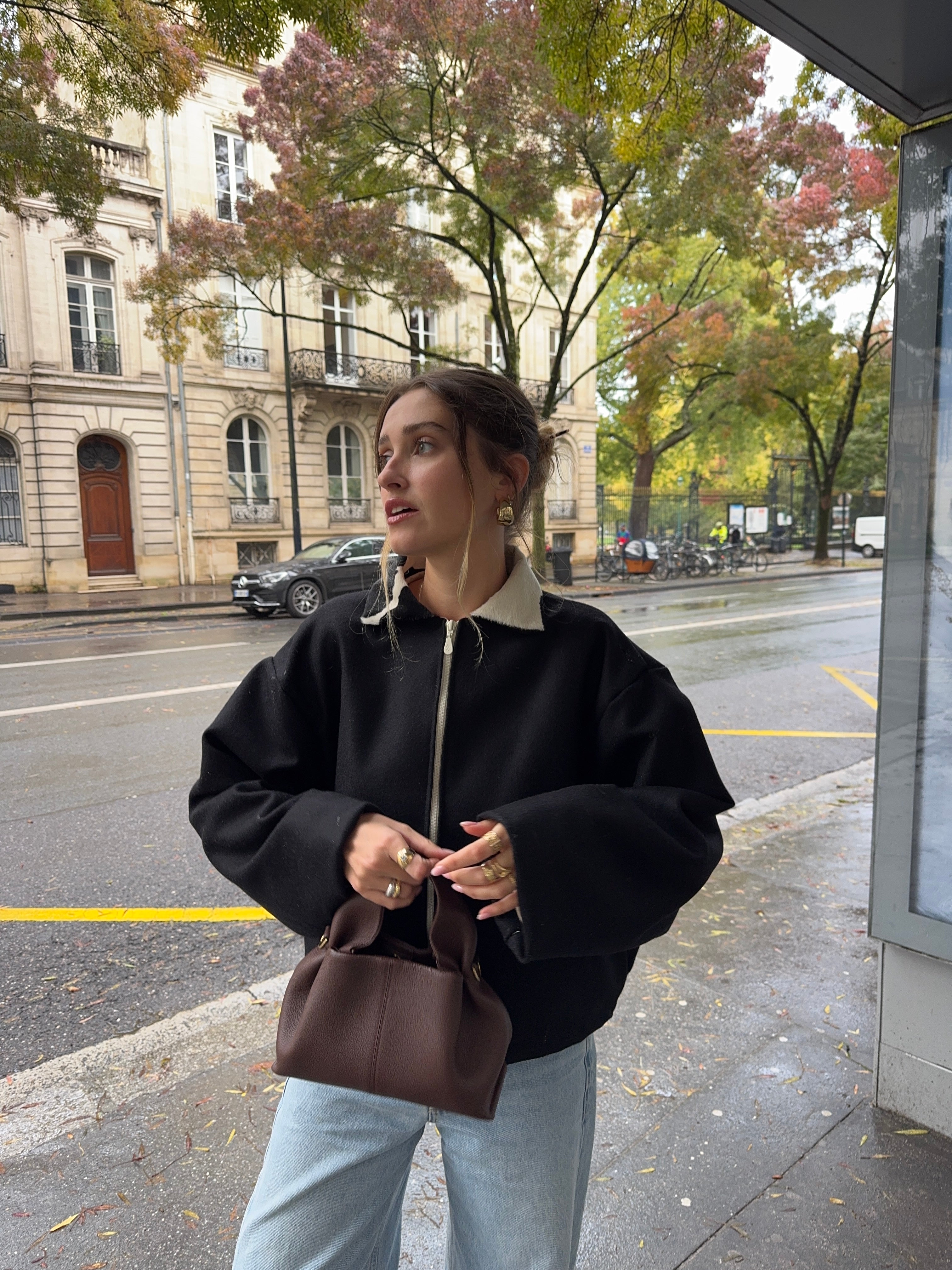 Veste laine noire