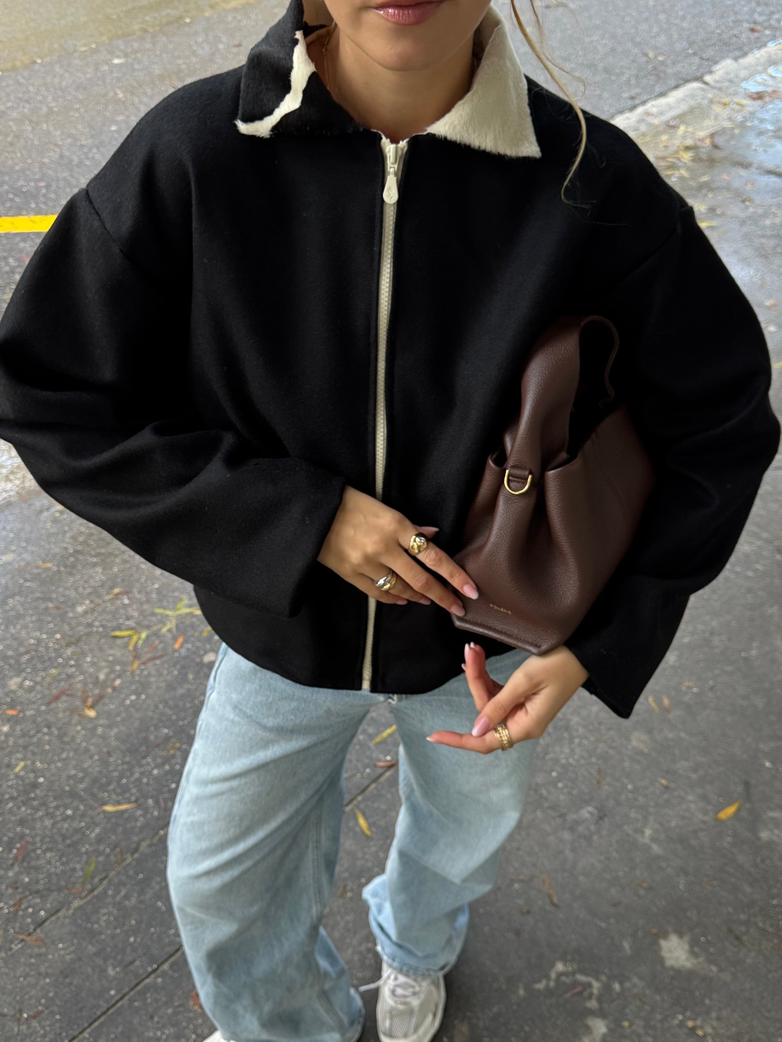 Veste laine noire