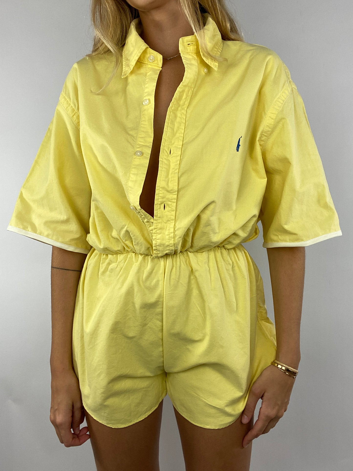 Combinaison upcyclée jaune