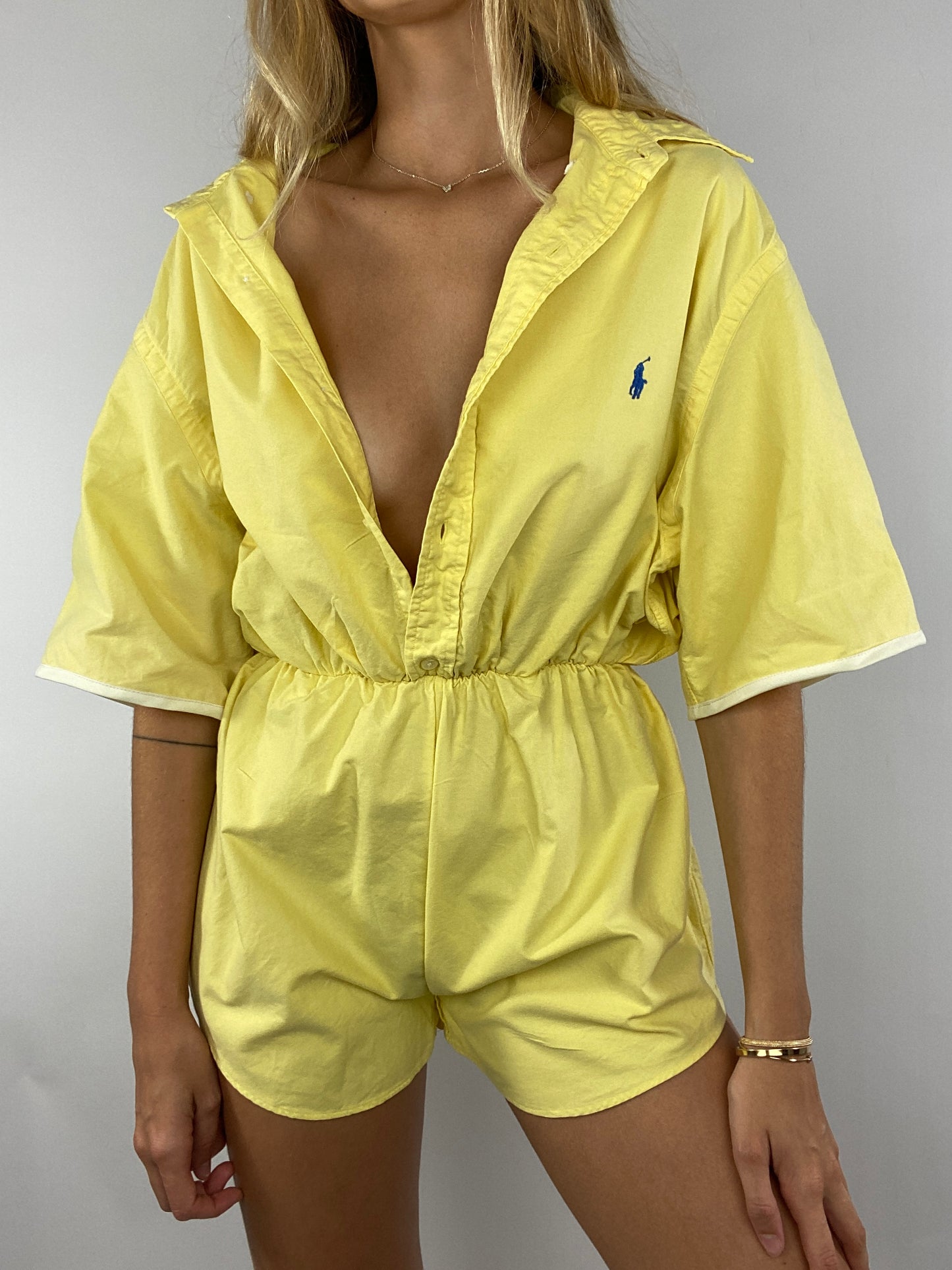 Combinaison upcyclée jaune
