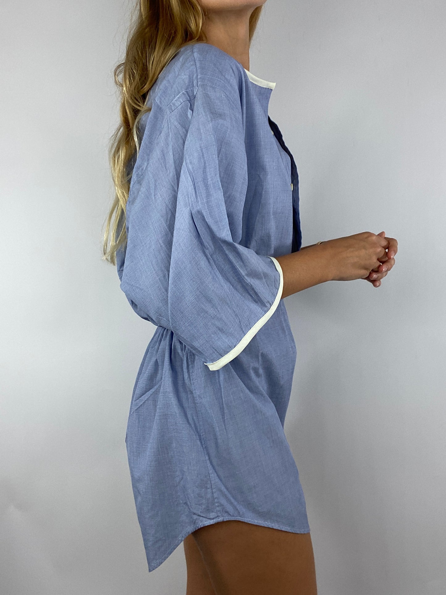 Combinaison upcyclée bleu chiné