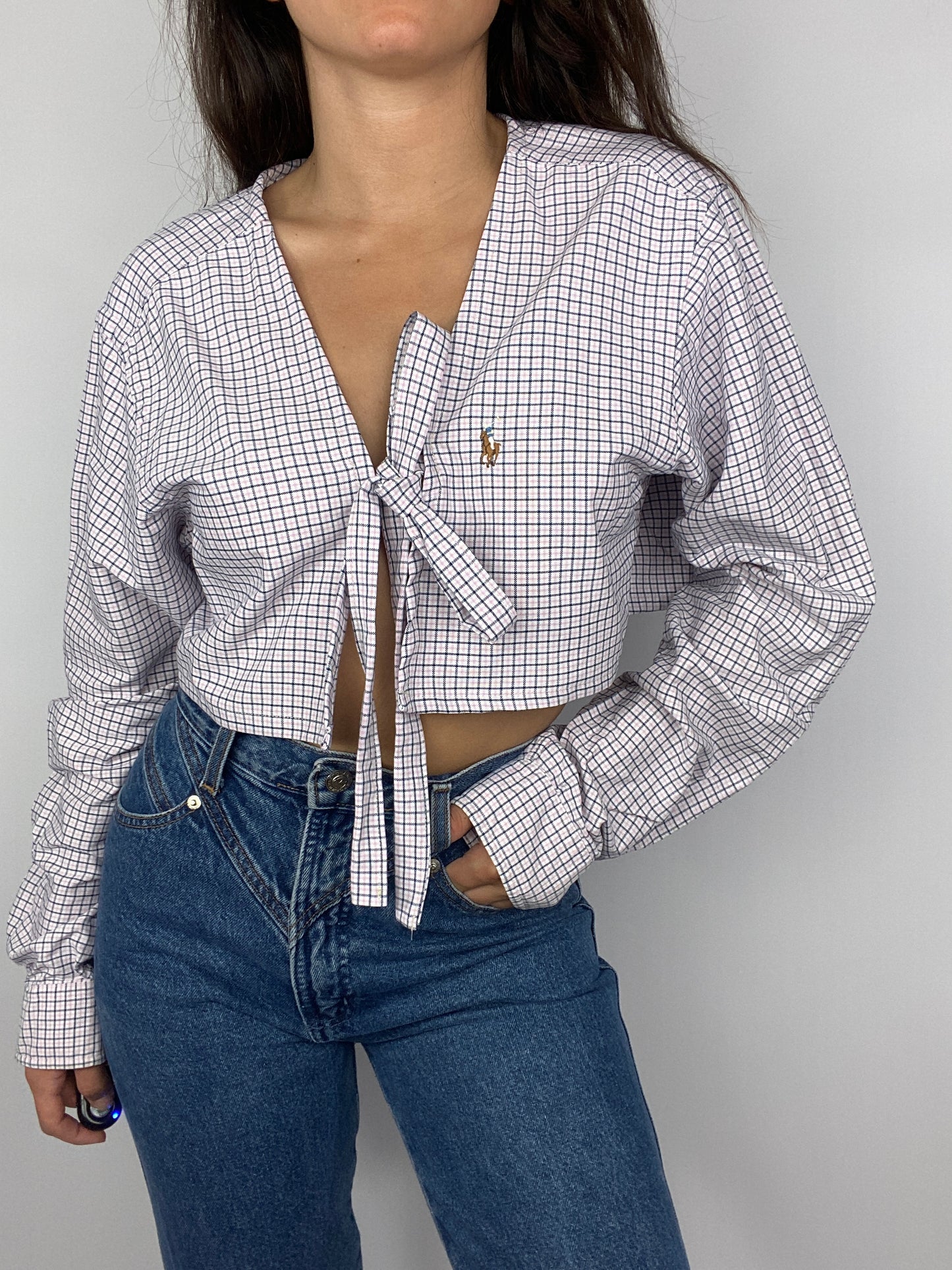 White tiles upcycled shirt