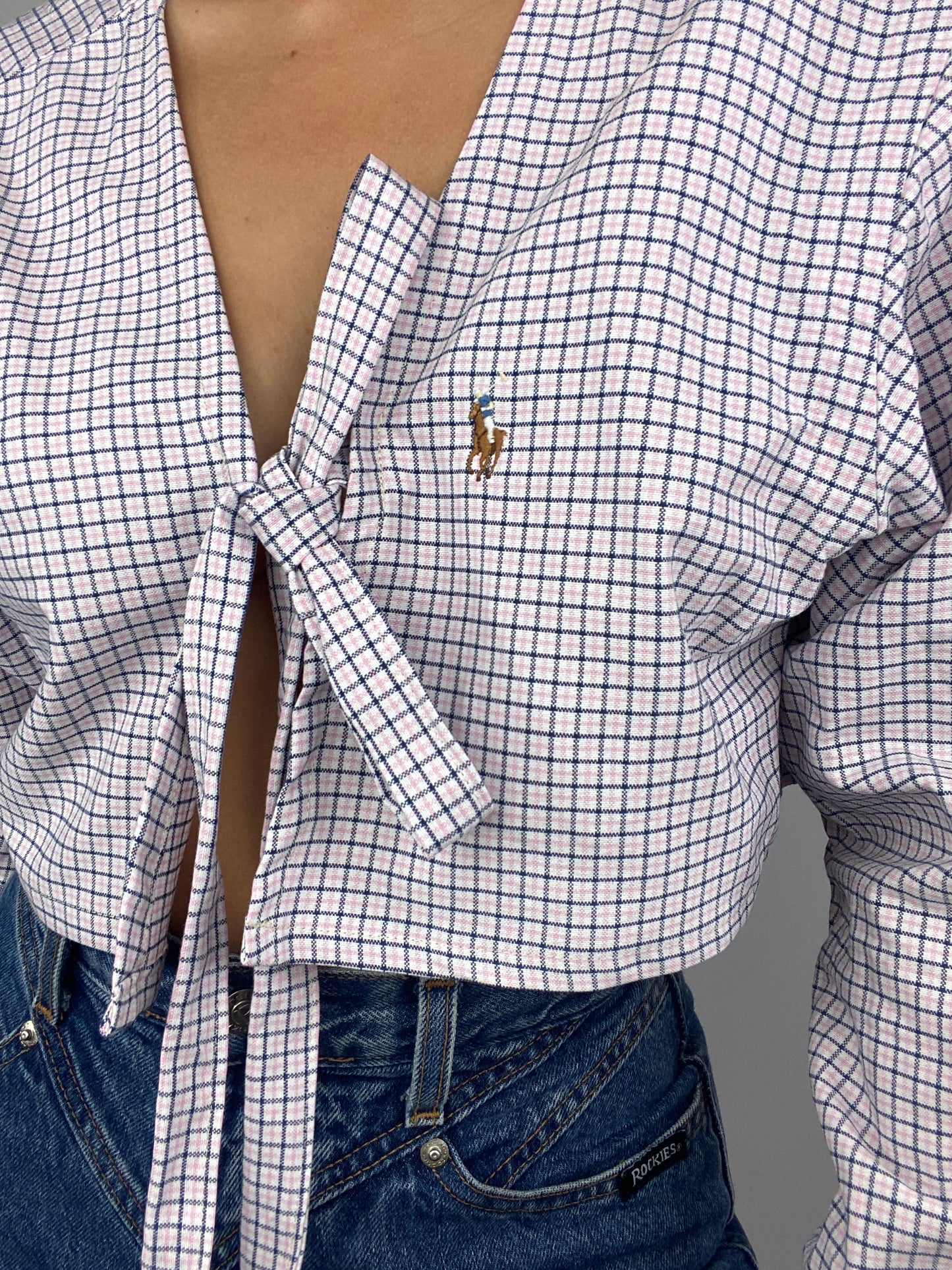 White tiles upcycled shirt