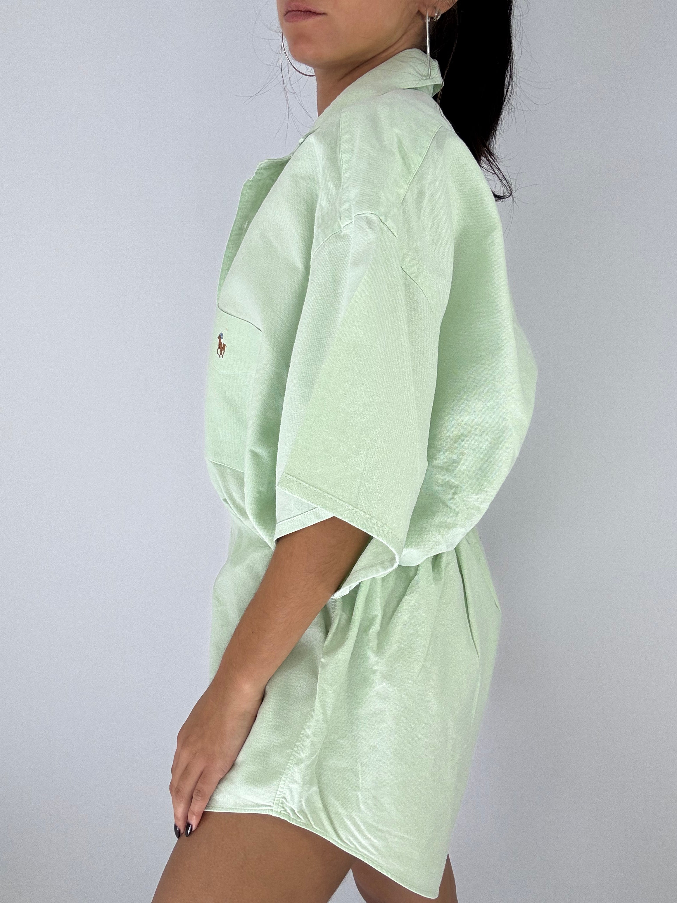 Combinaison upcyclée vert pastel