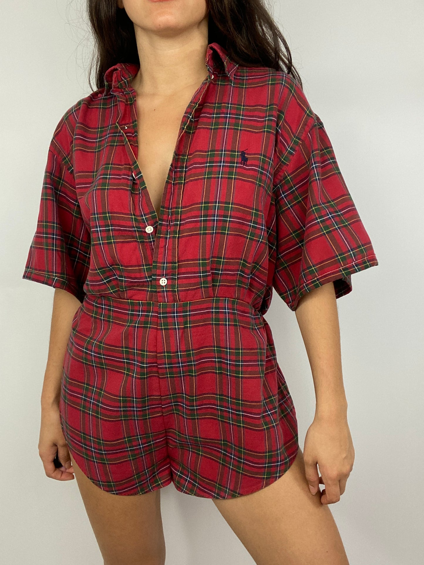 Striped upcycled jumpsuit