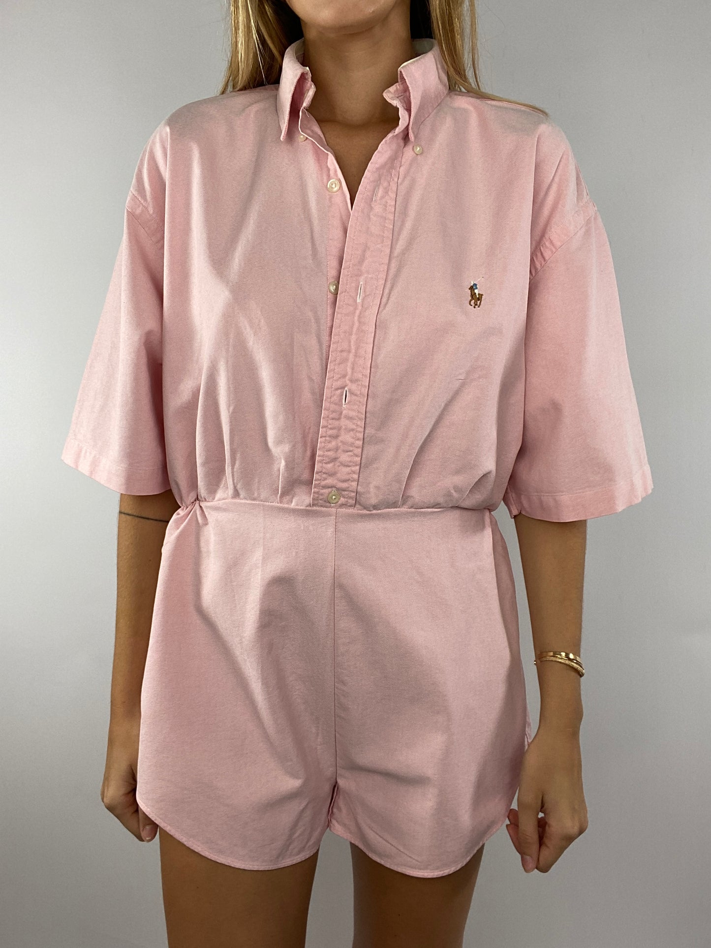 Combinaison upcyclée rose pâle
