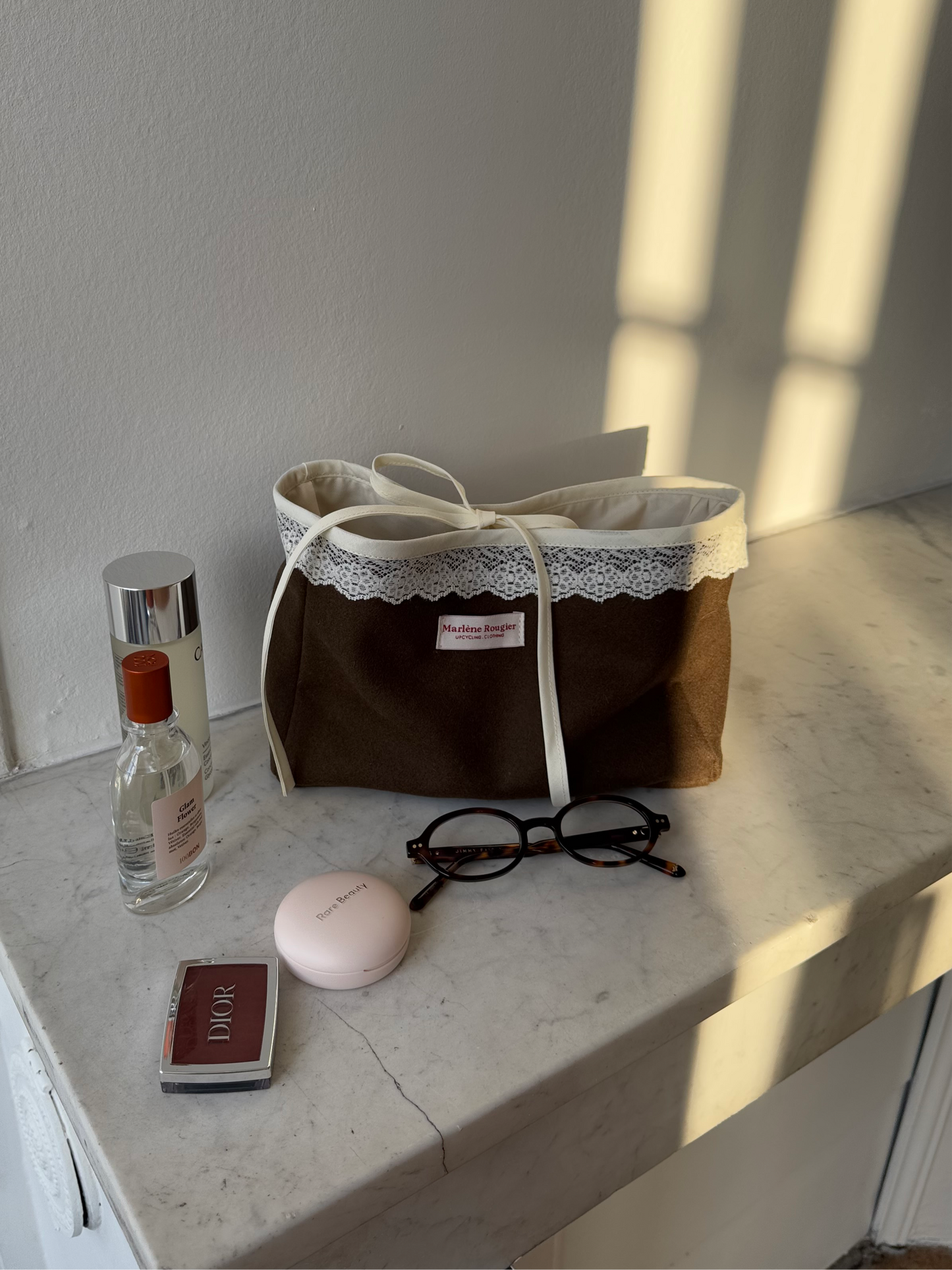 Trousse en laine marron