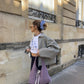 Sac upcyclé matelassé violet