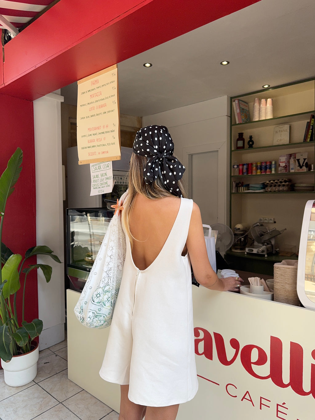 Combinaison short écrue